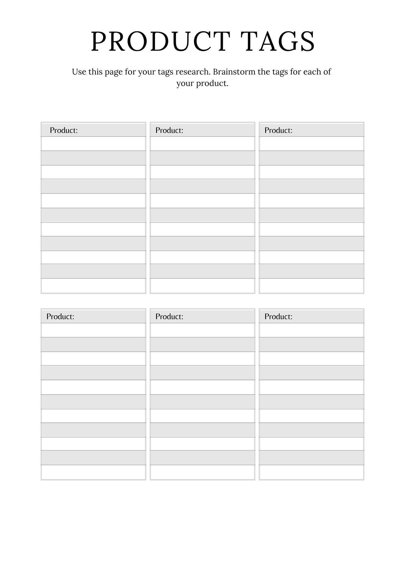 Shopify Success Planner