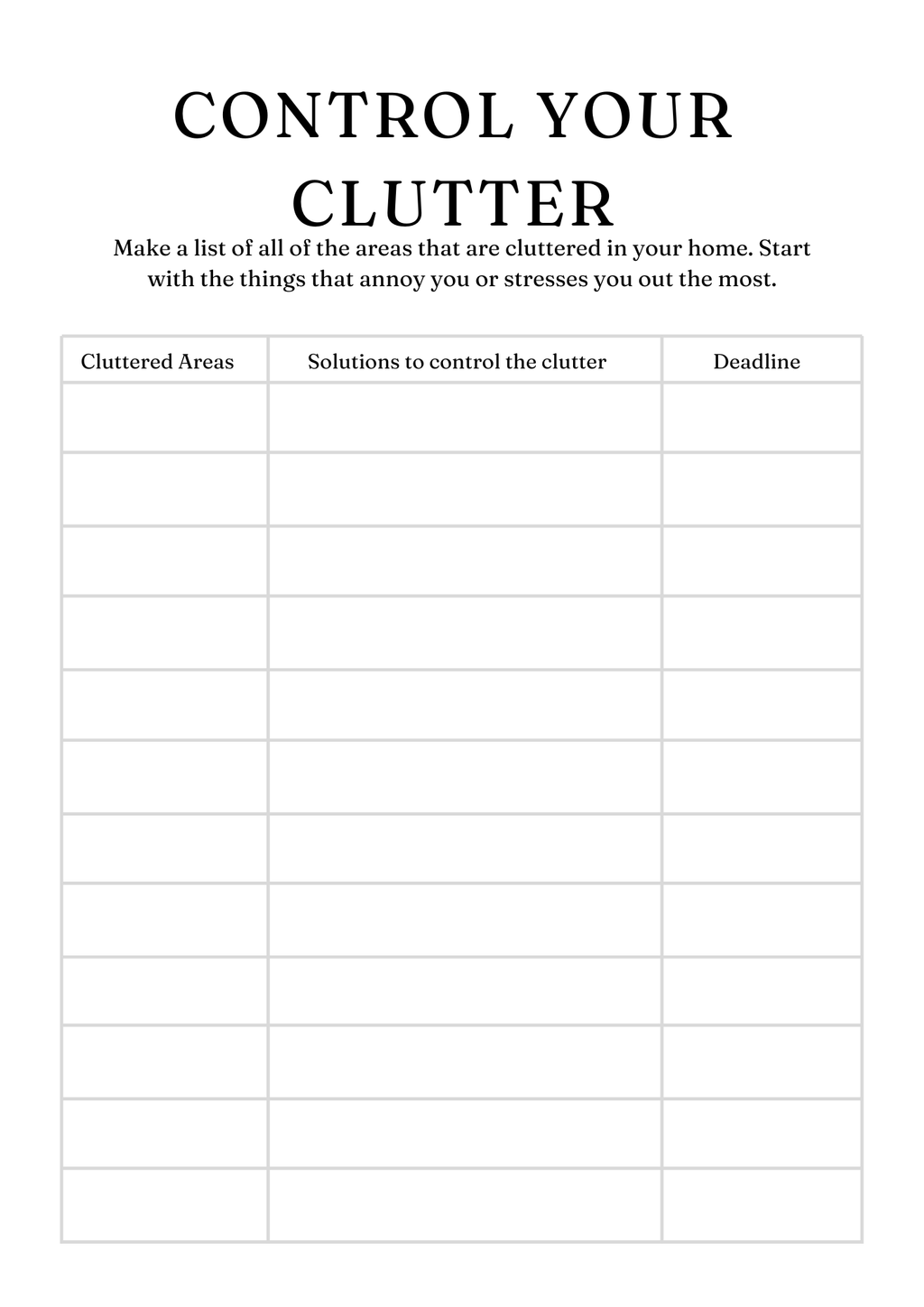 Ultimate Decluttering & Cleaning Planner