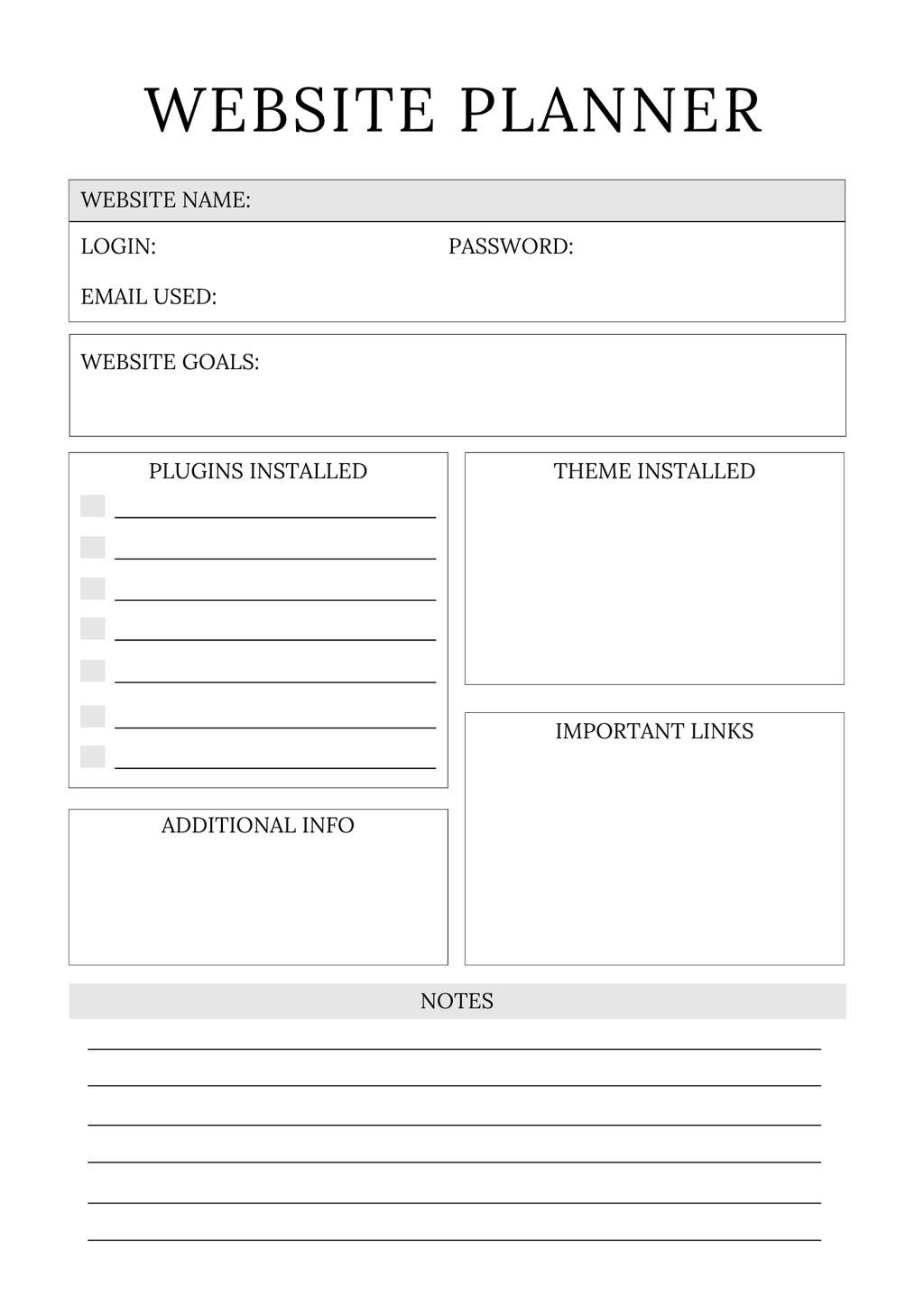 Handmade Business Planner