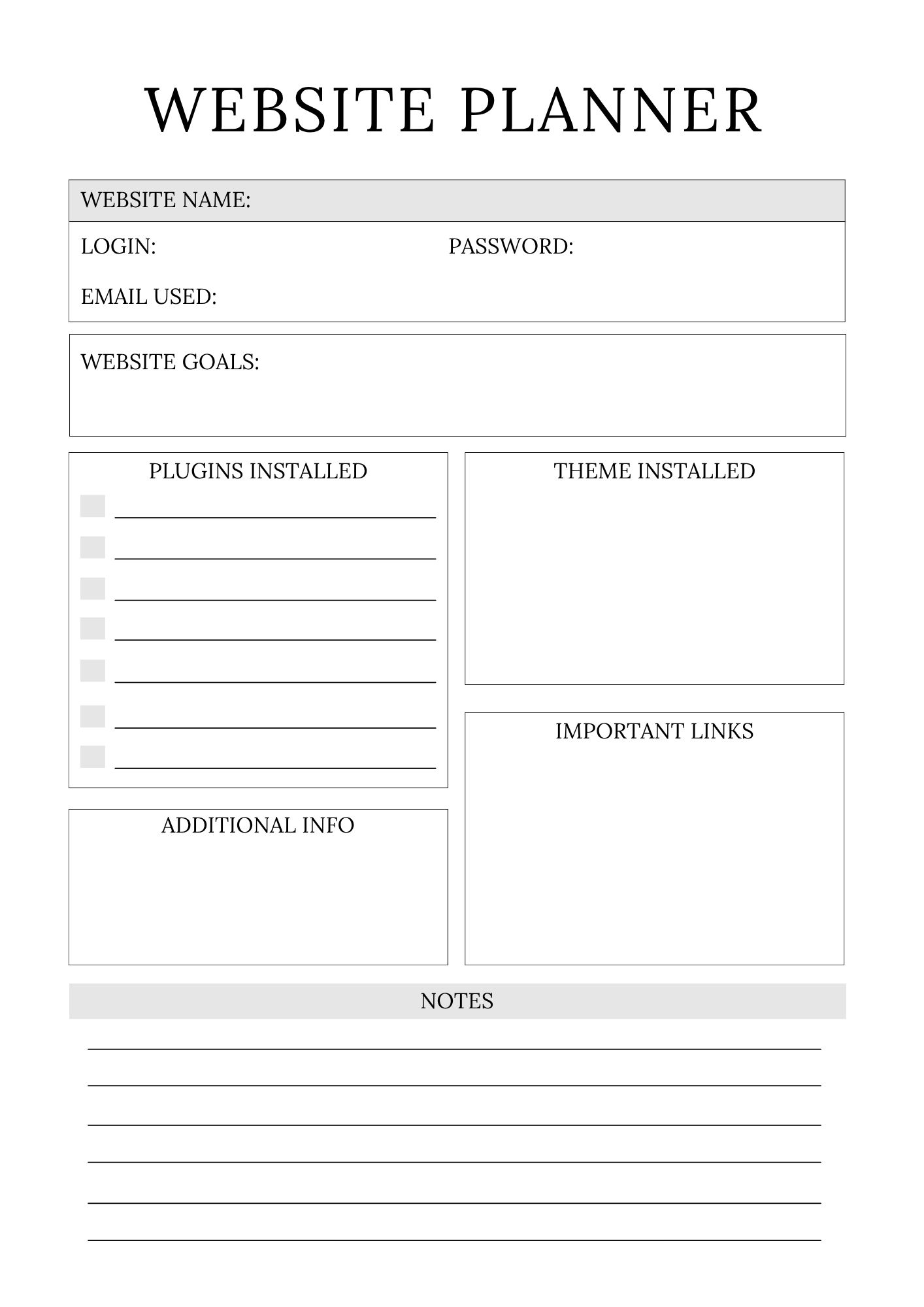 Handmade Business Planner