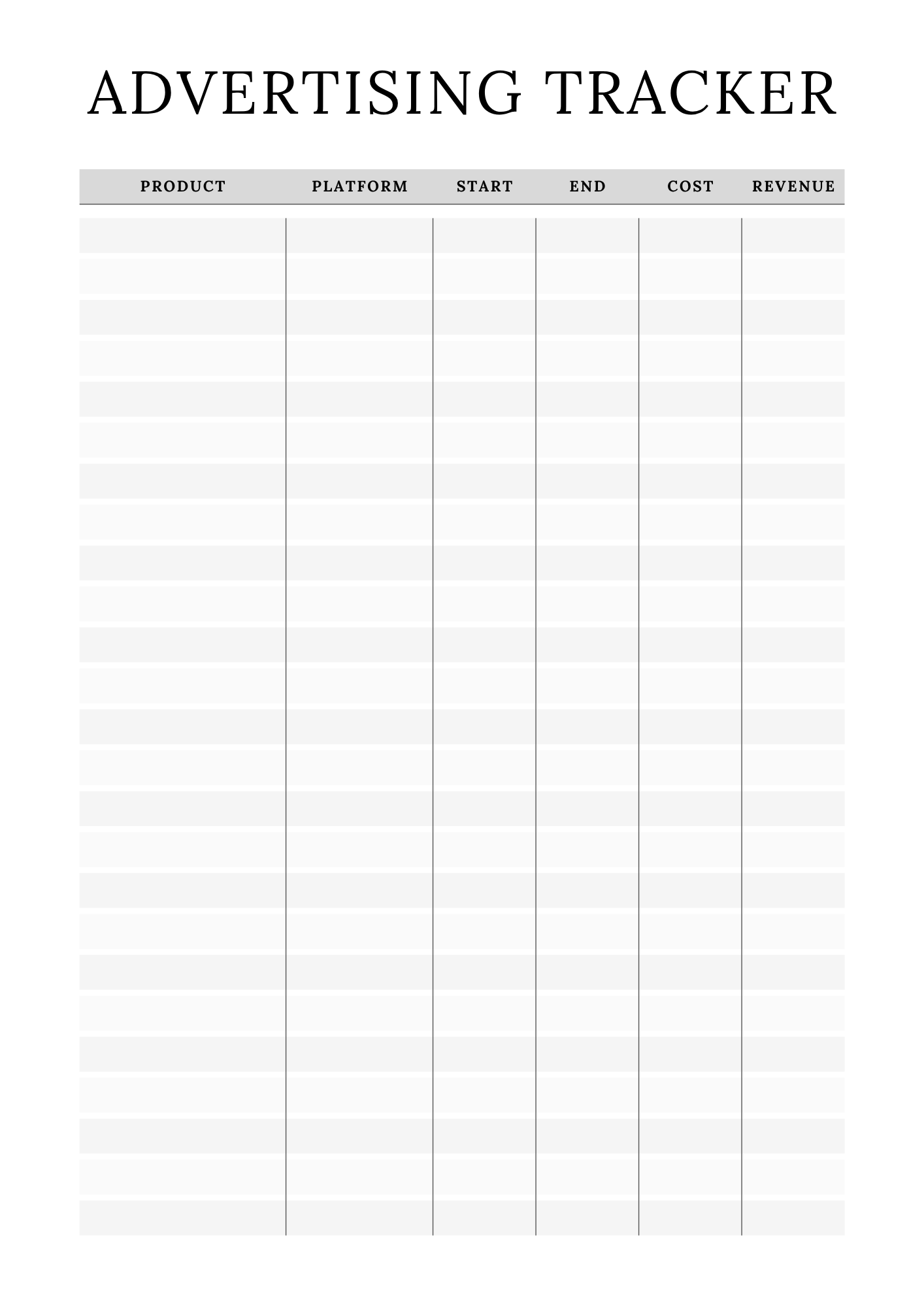 Complete Online Shop Planner
