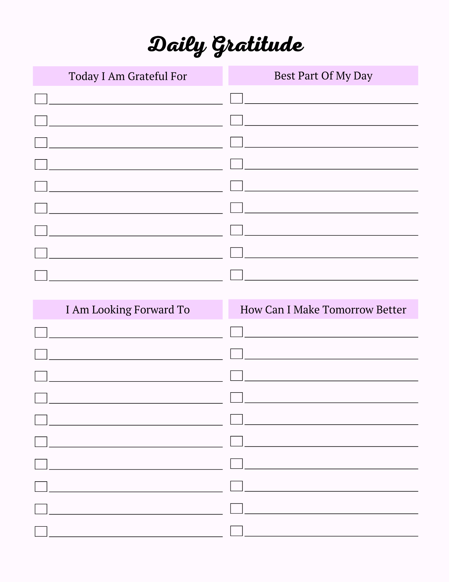 Colorful Self Care Planner