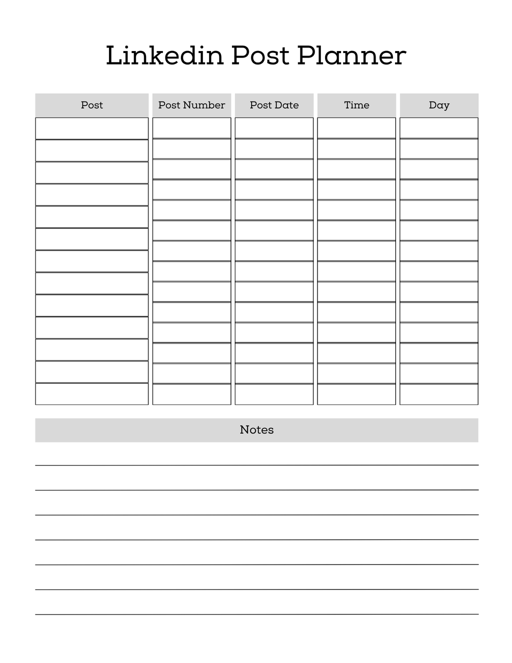 Social Media Post Planner