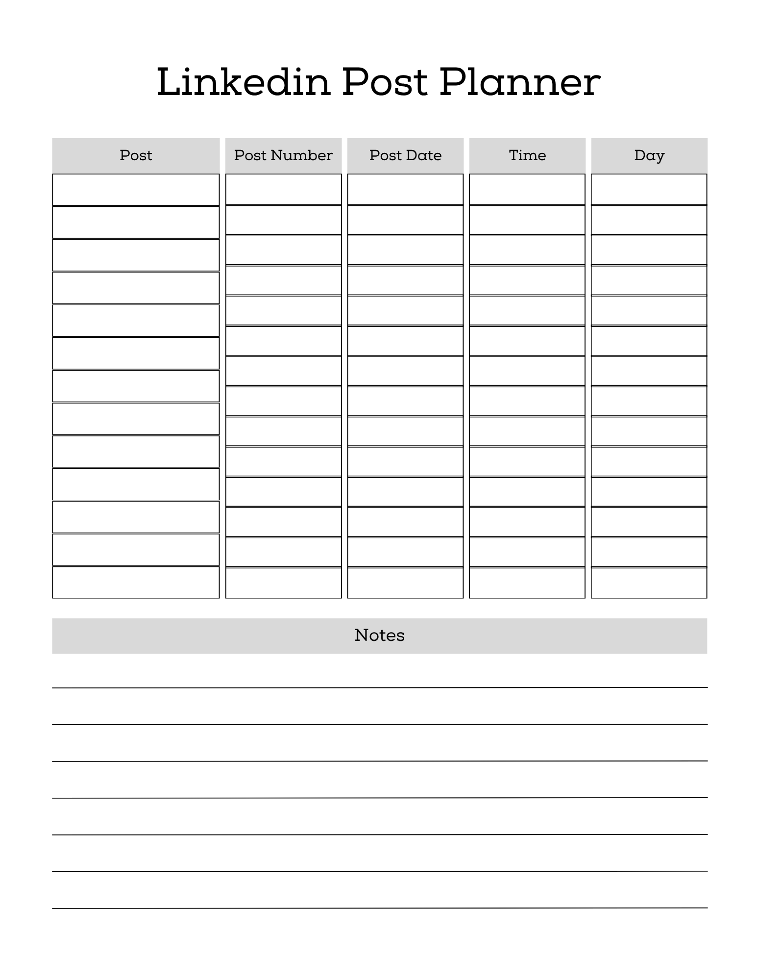 Social Media Post Planner