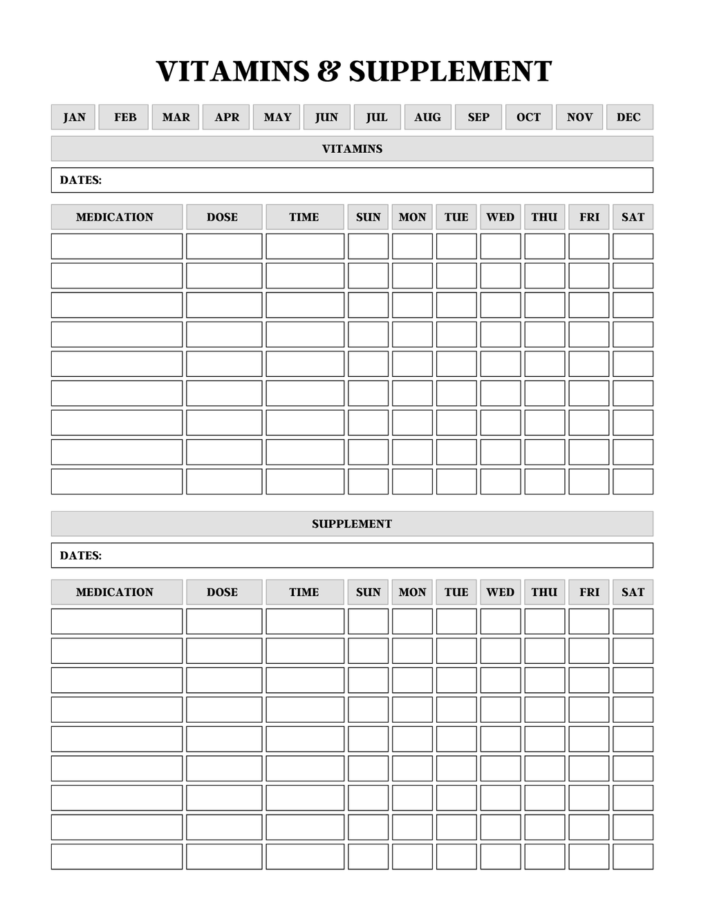 Comprehensive Health Care Planner