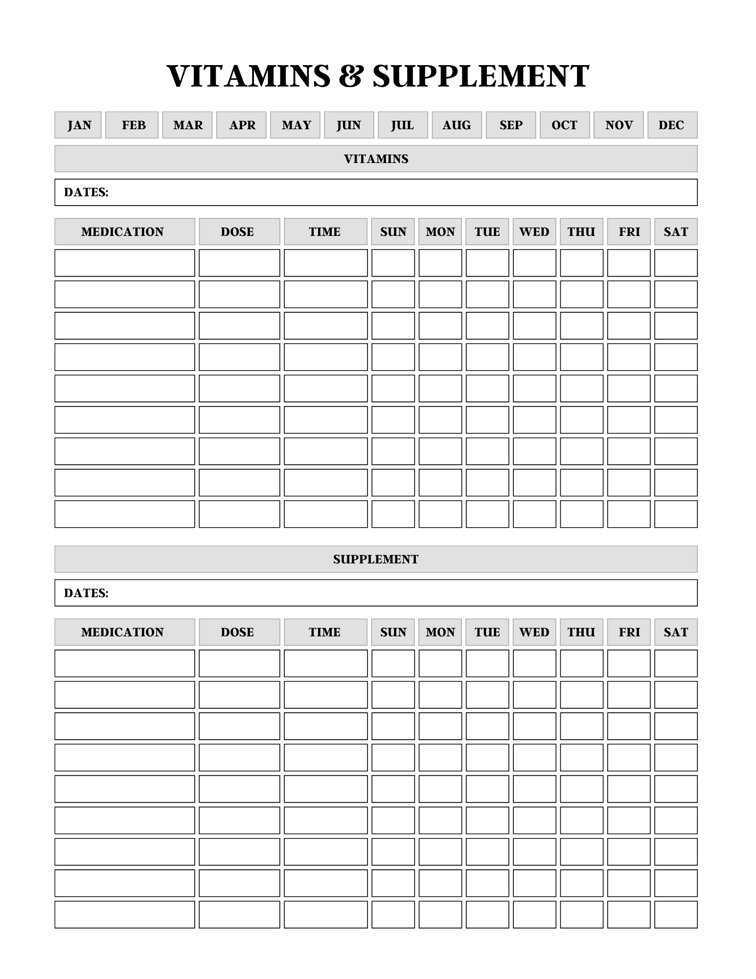 Comprehensive Health Care Planner