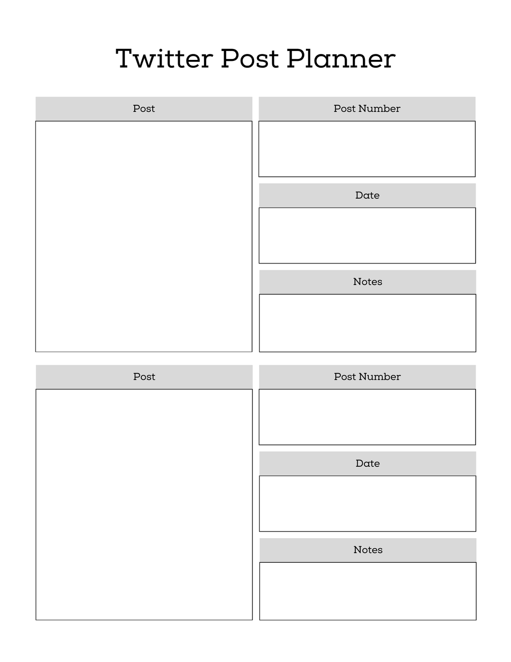 Social Media Post Planner