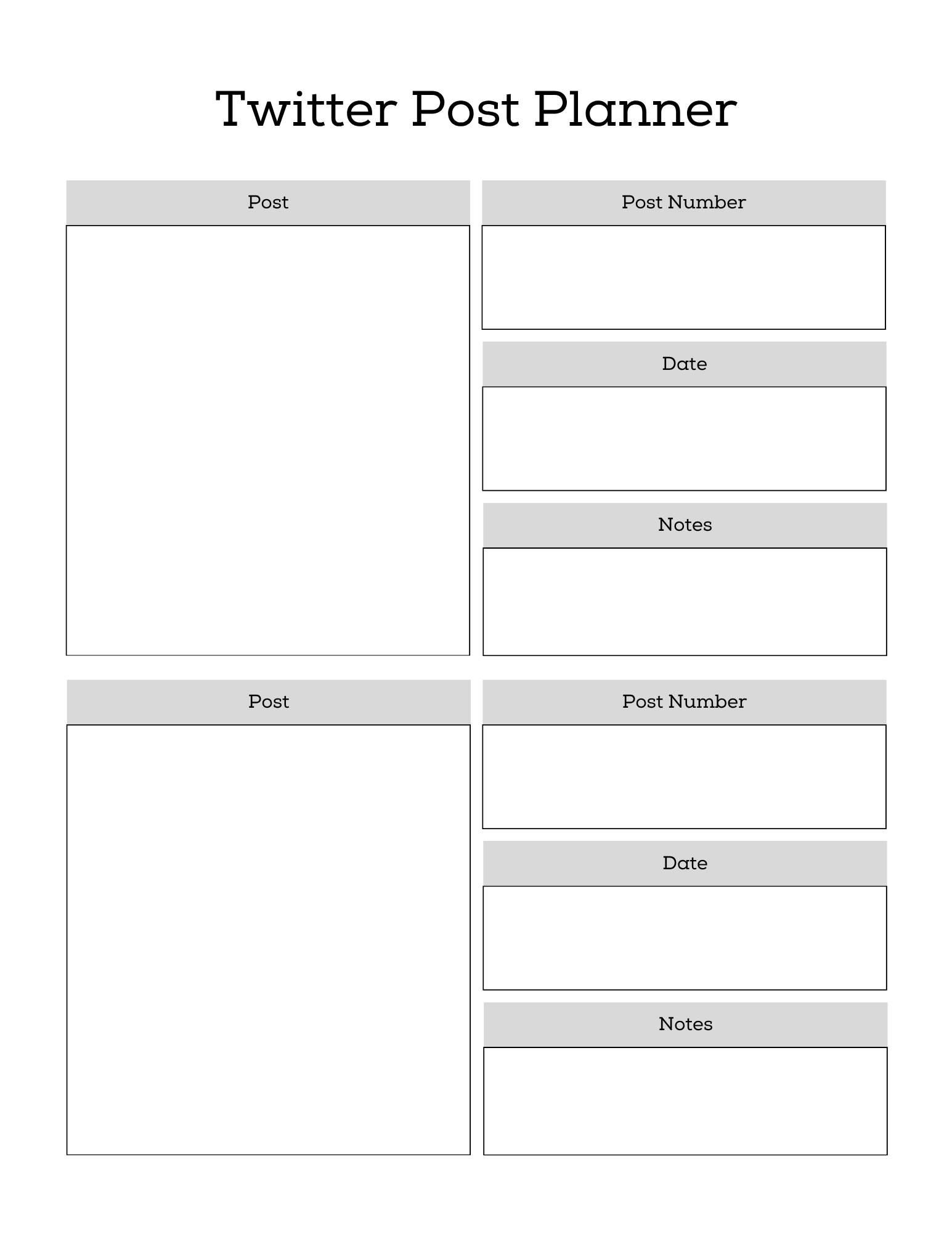 Social Media Post Planner
