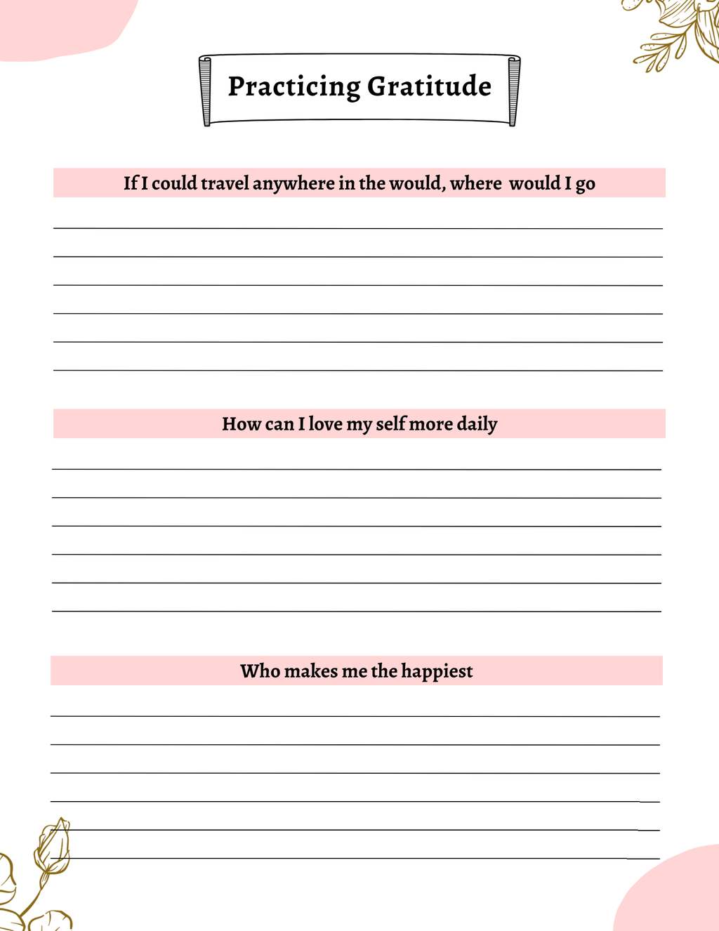 Bliss Gratitude Journal