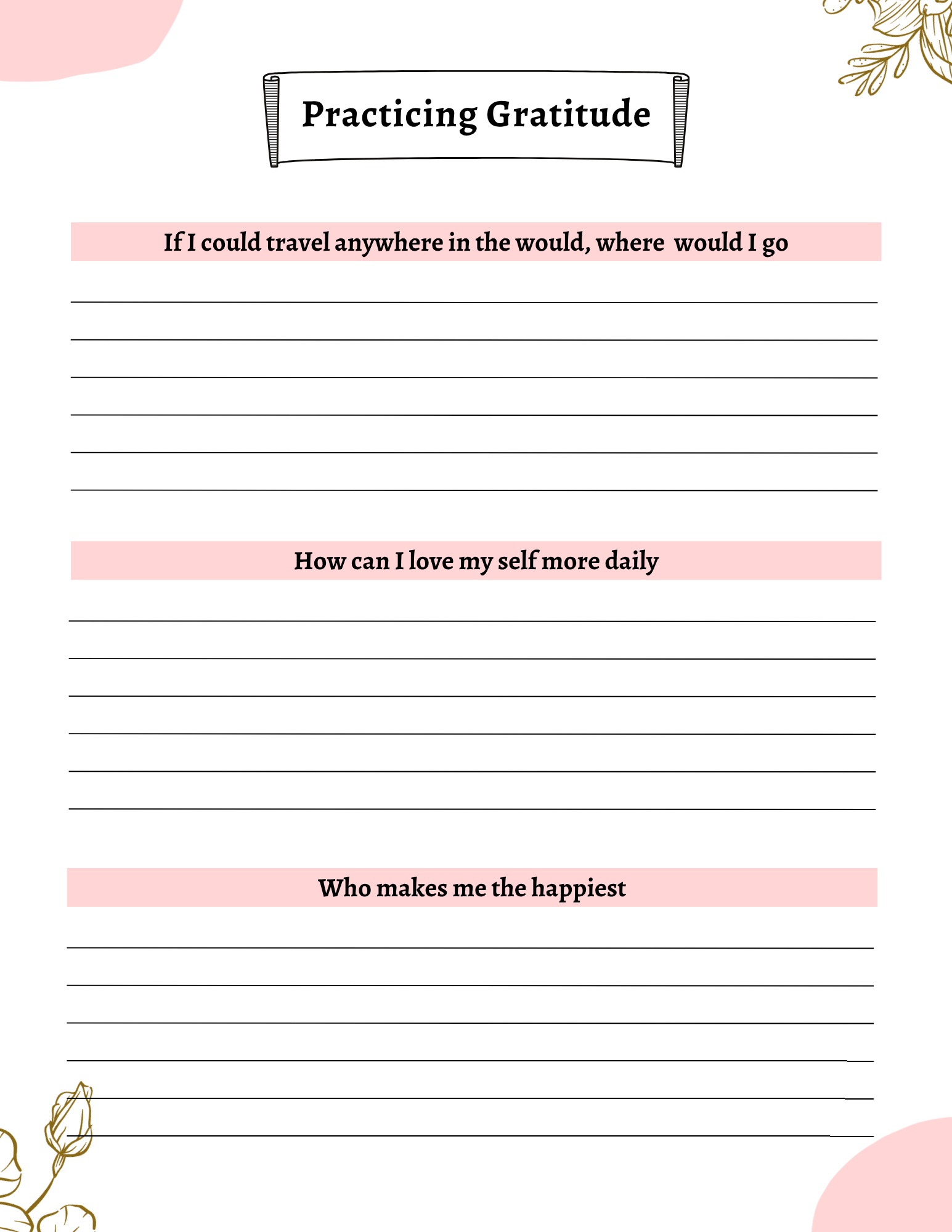 Bliss Gratitude Journal