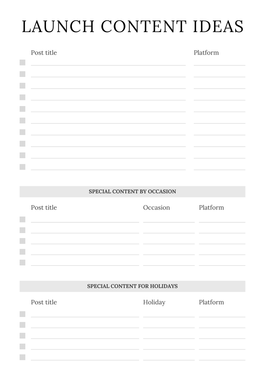 Product Launch Planner