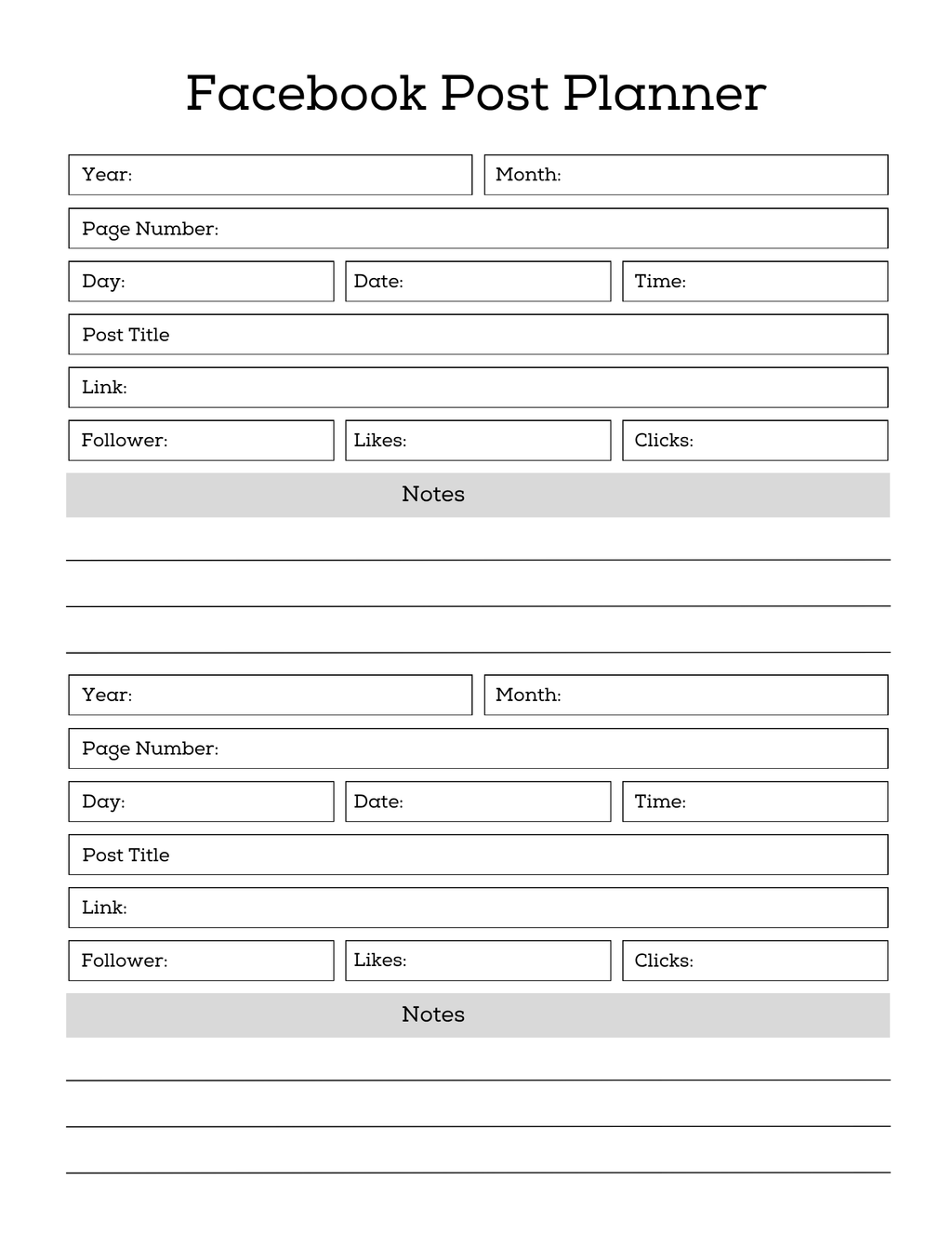 Social Media Post Planner