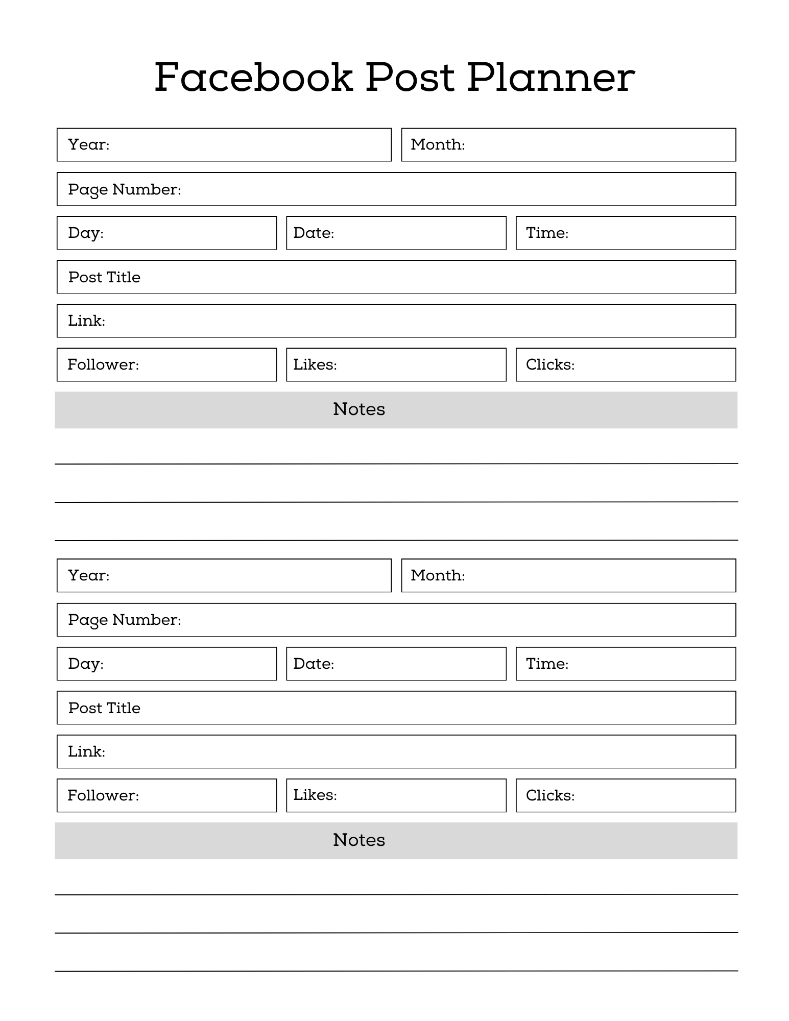 Social Media Post Planner