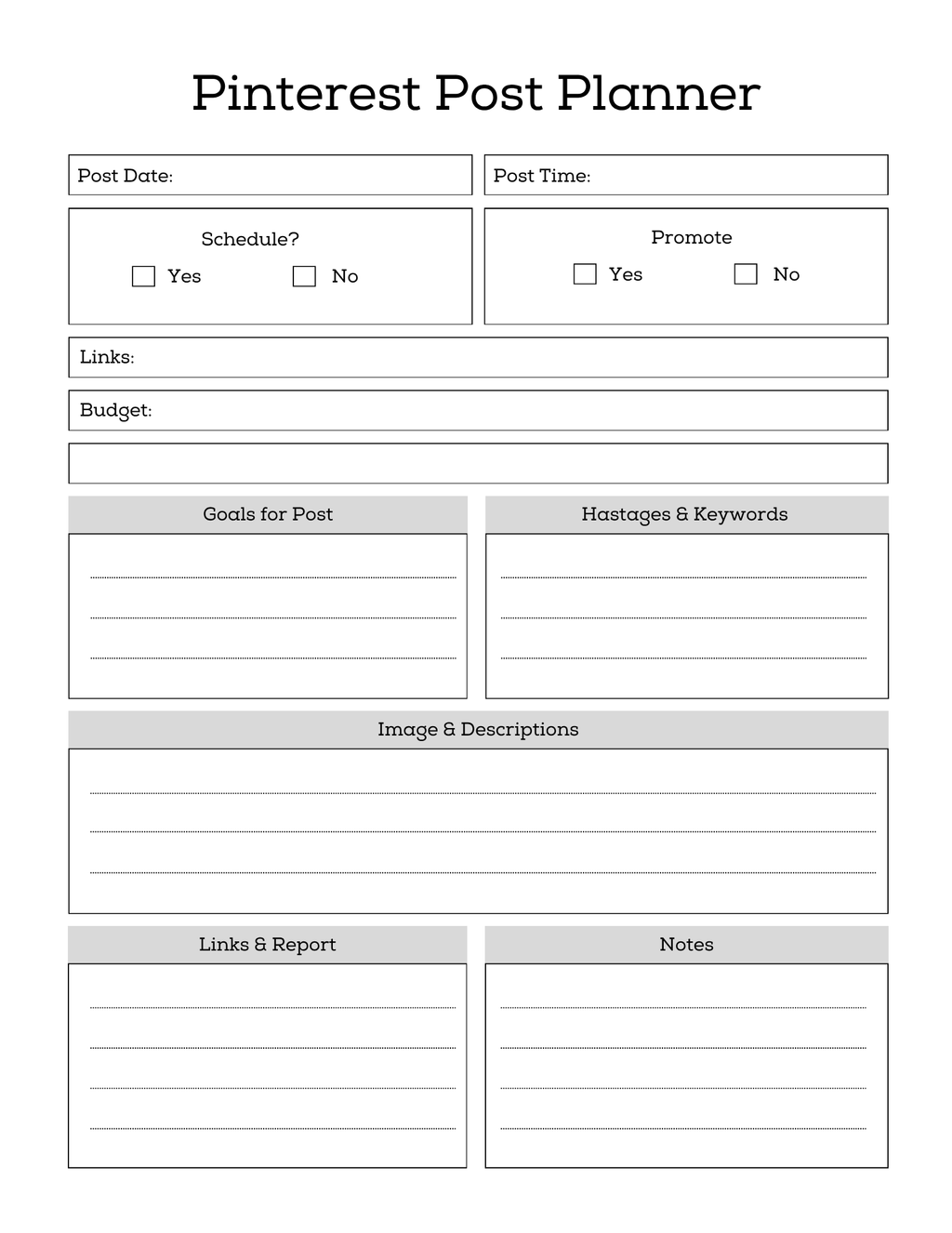 Social Media Post Planner