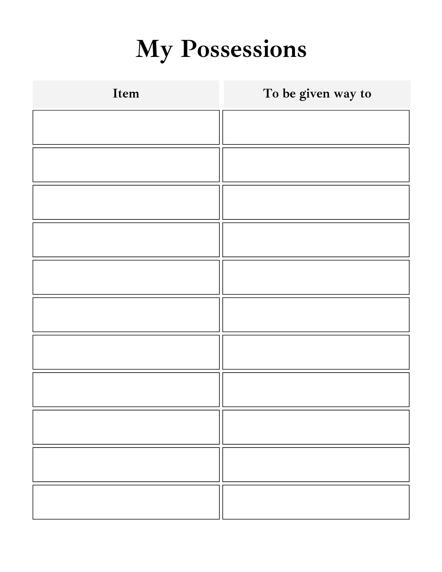 End of Life Planner