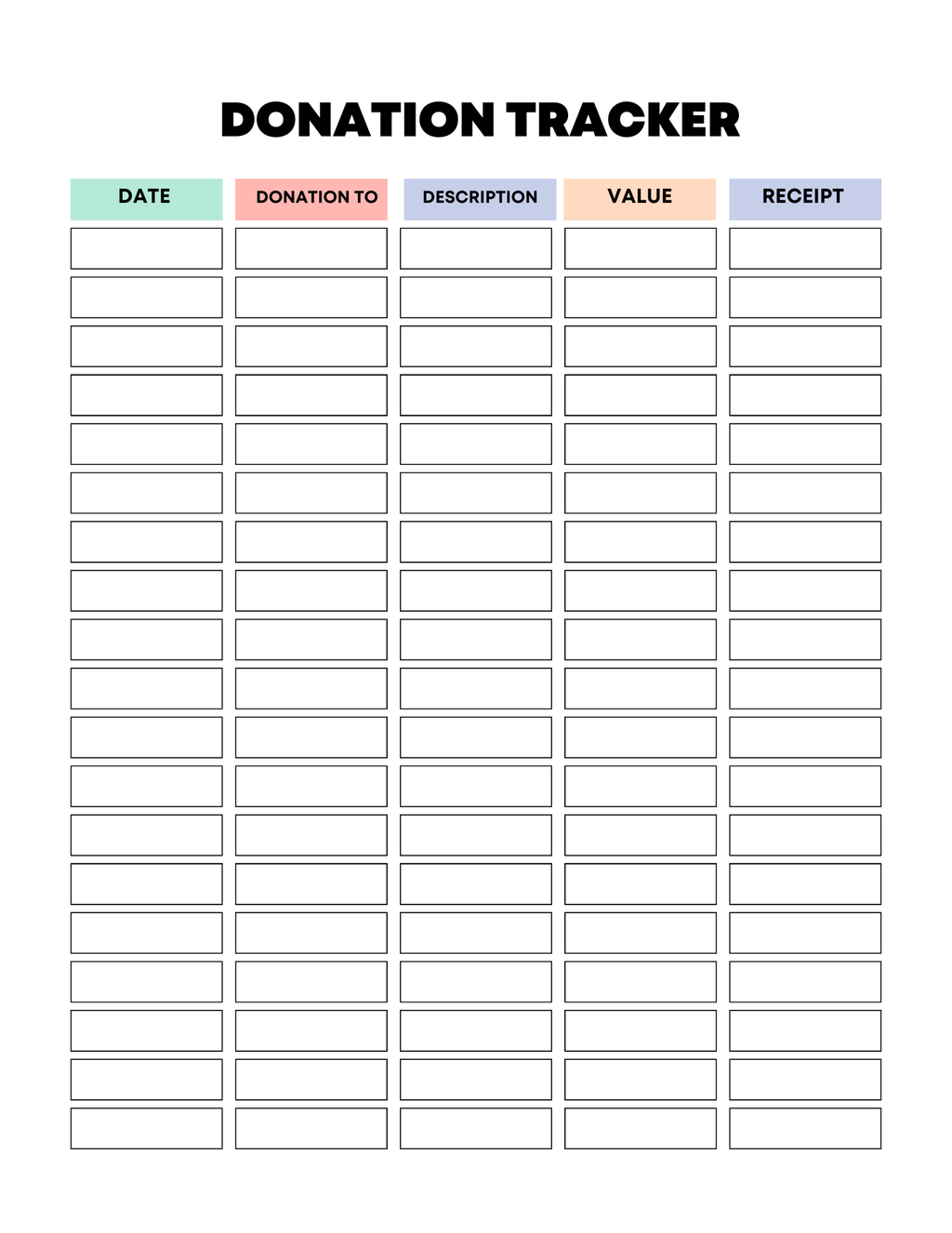 Vibrant Rainbow Budget Planner