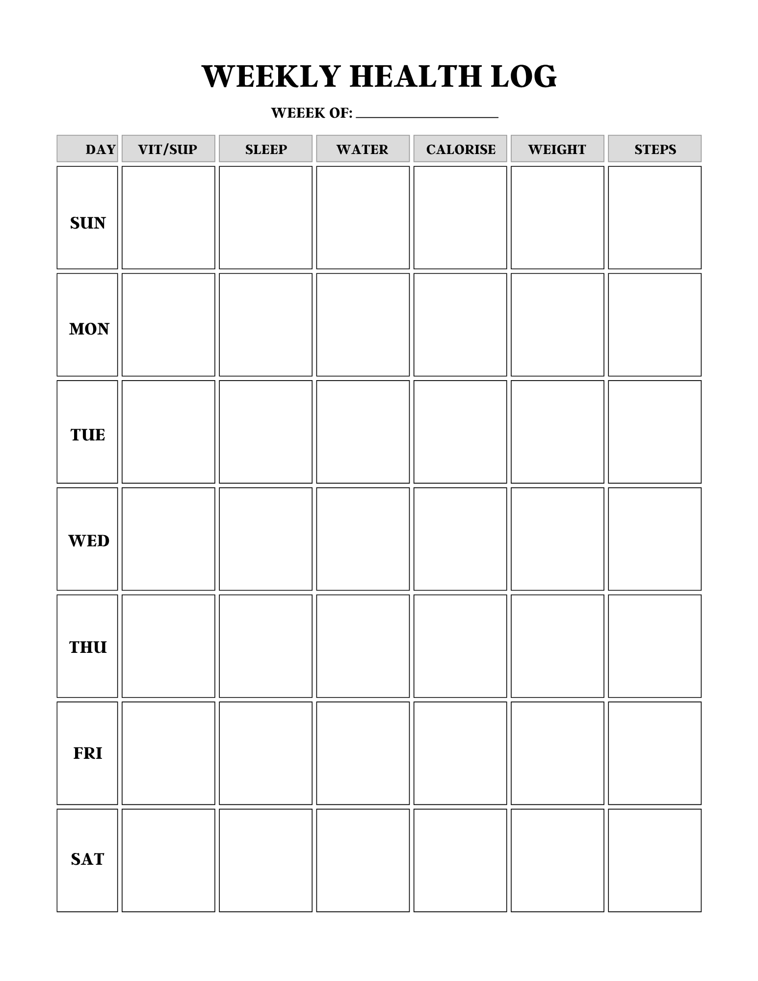 Comprehensive Health Care Planner