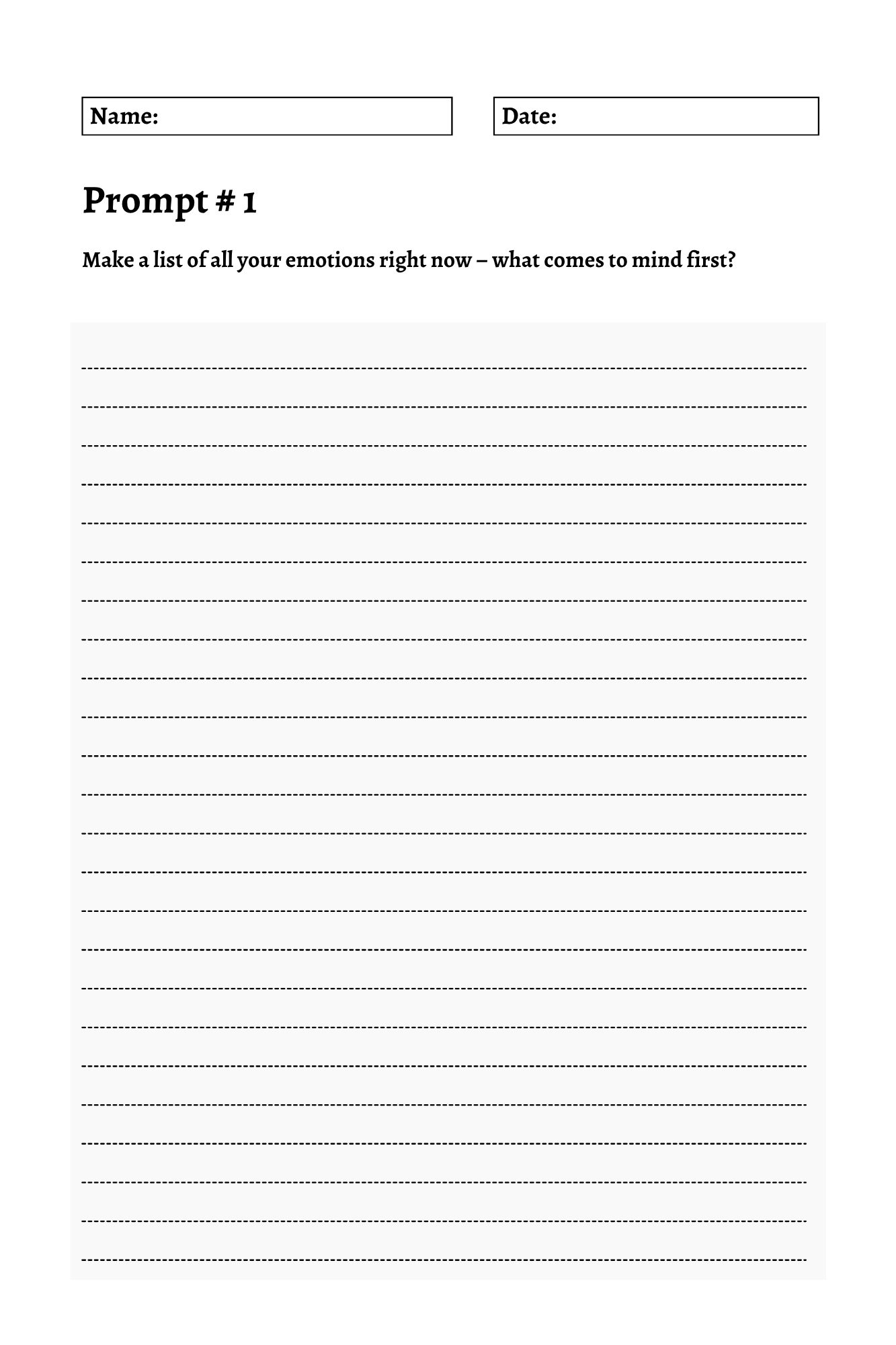 200 Mental Health Journey Prompts