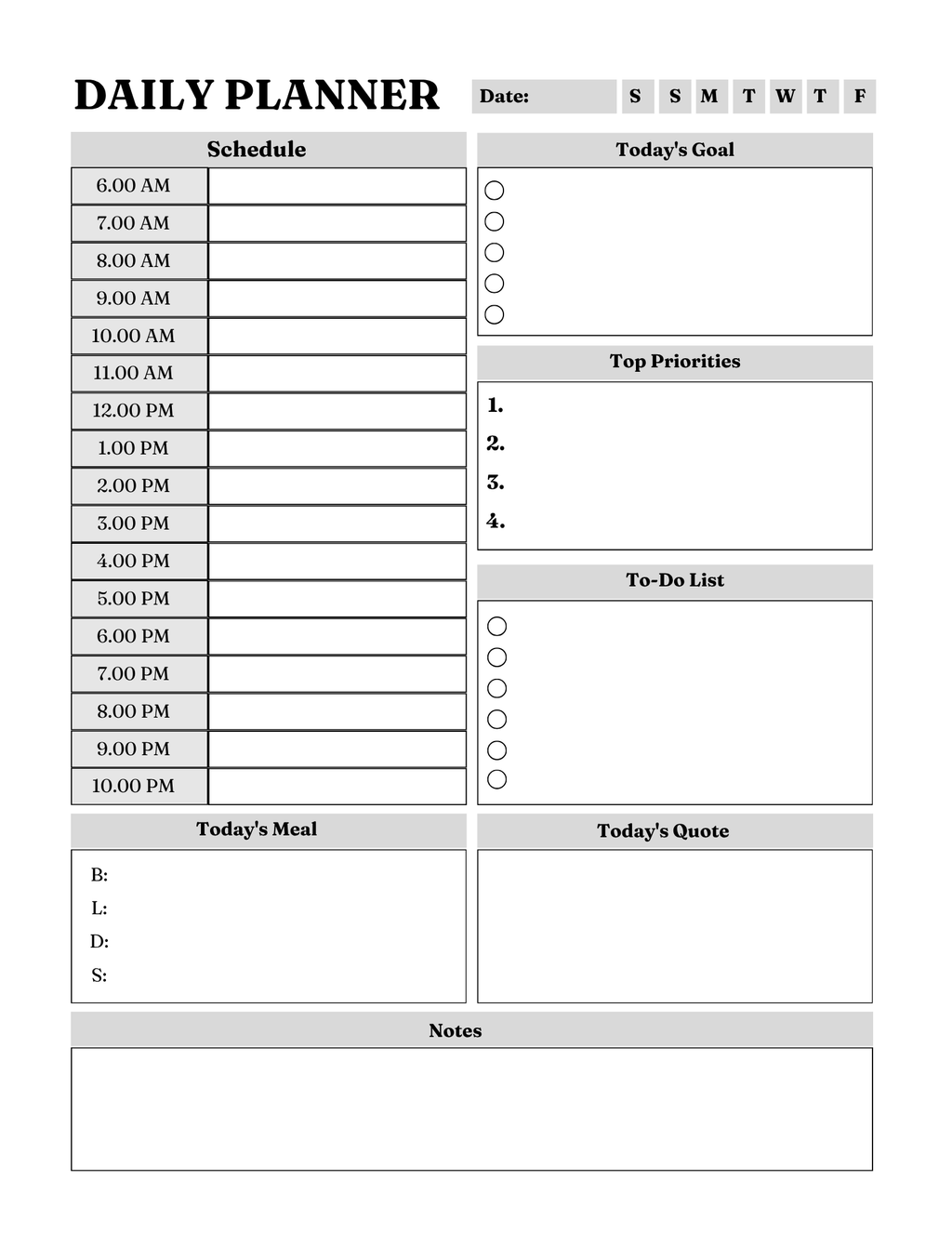 ADHD Wellness Planner