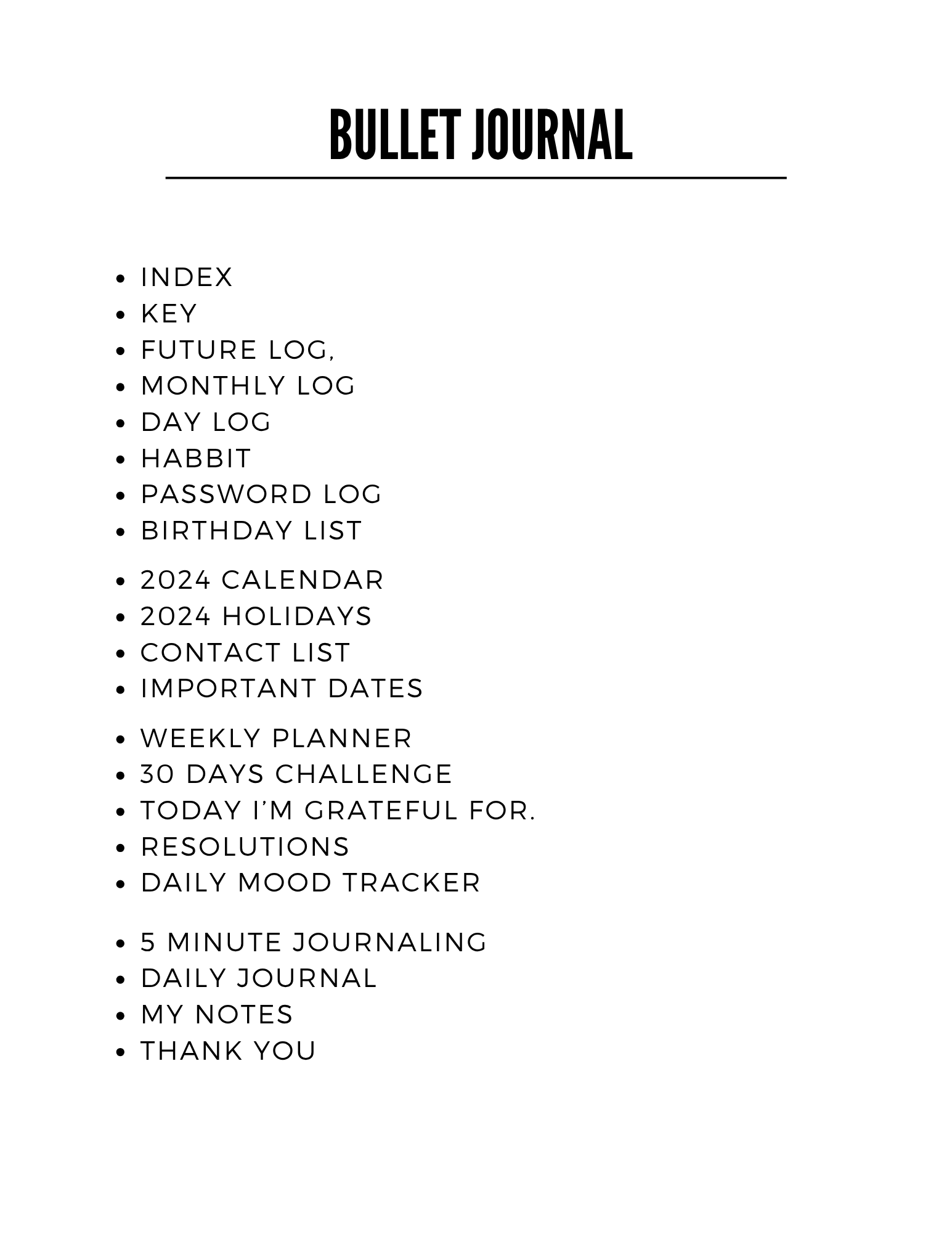 Bullet Journal