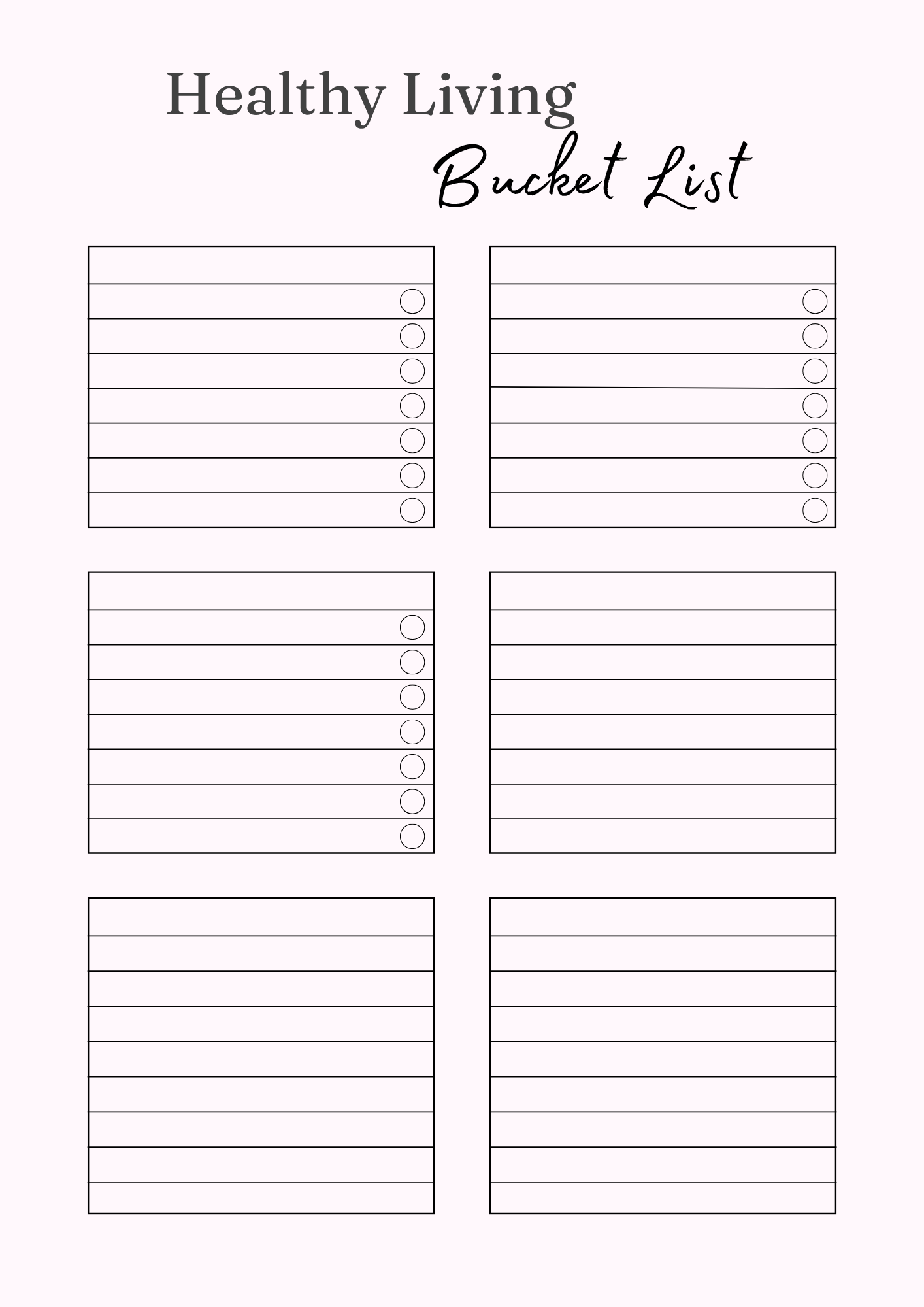 Healthy Living Journal