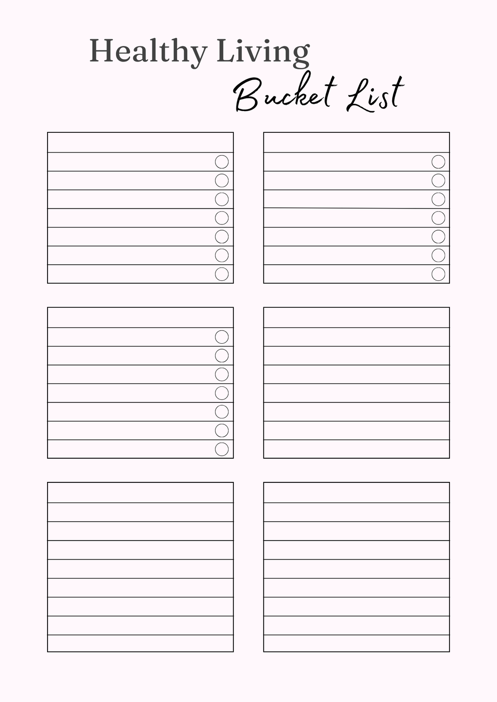 Healthy Living Journal