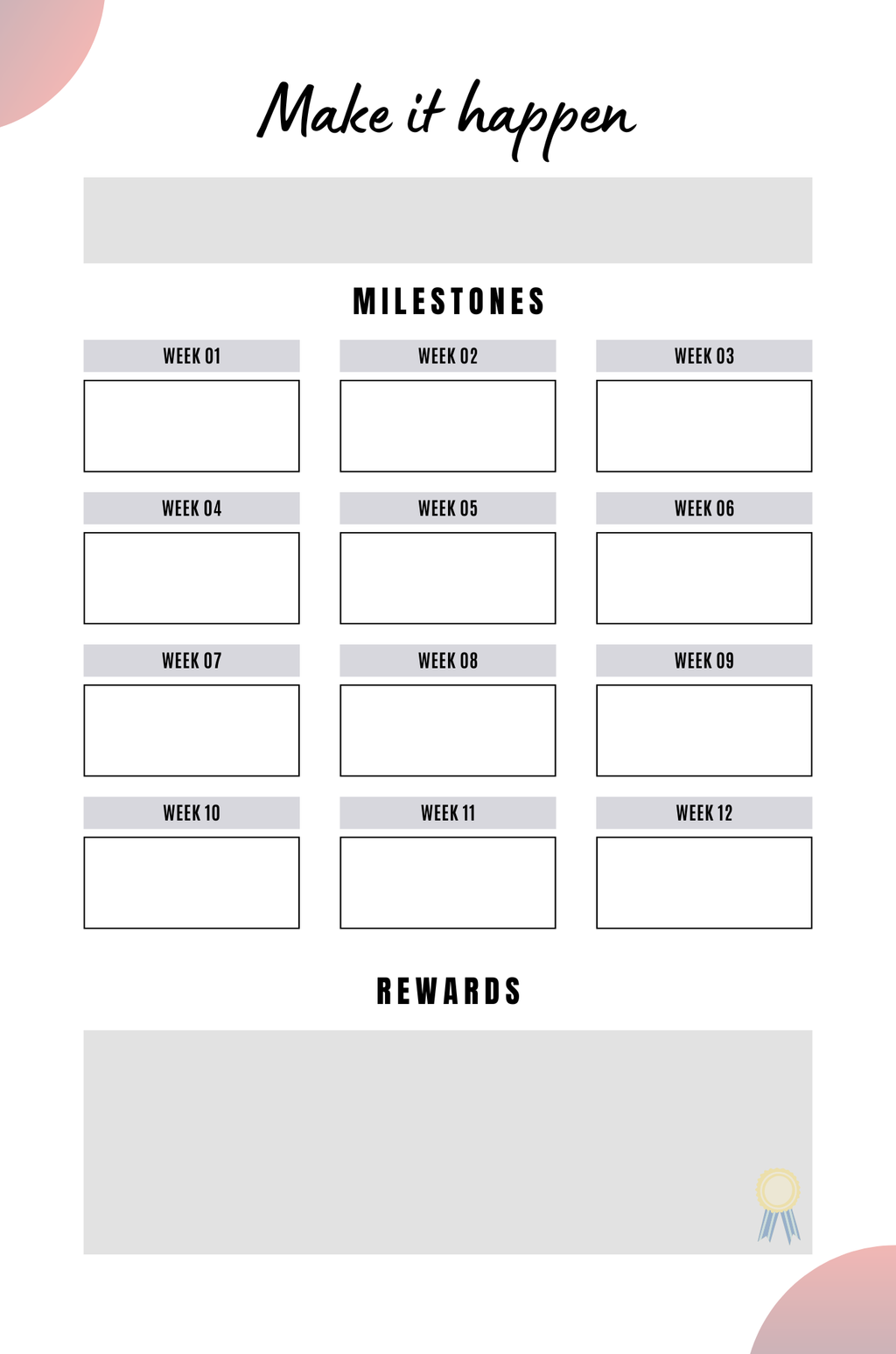 Transform 12 Weight Loss Planner