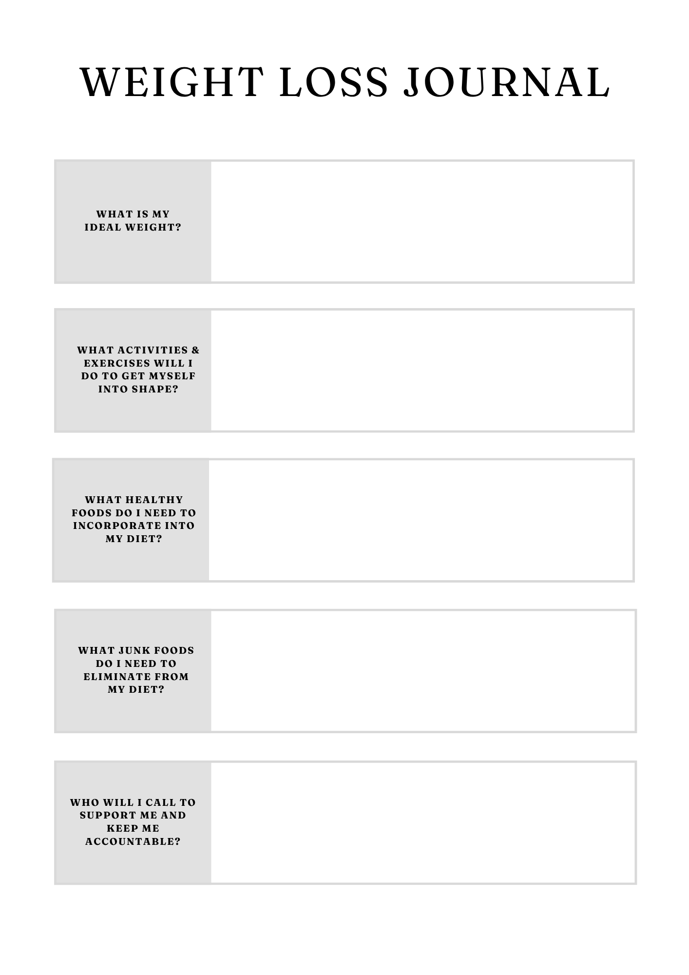 Ultimate Weight Loss Journey Planner