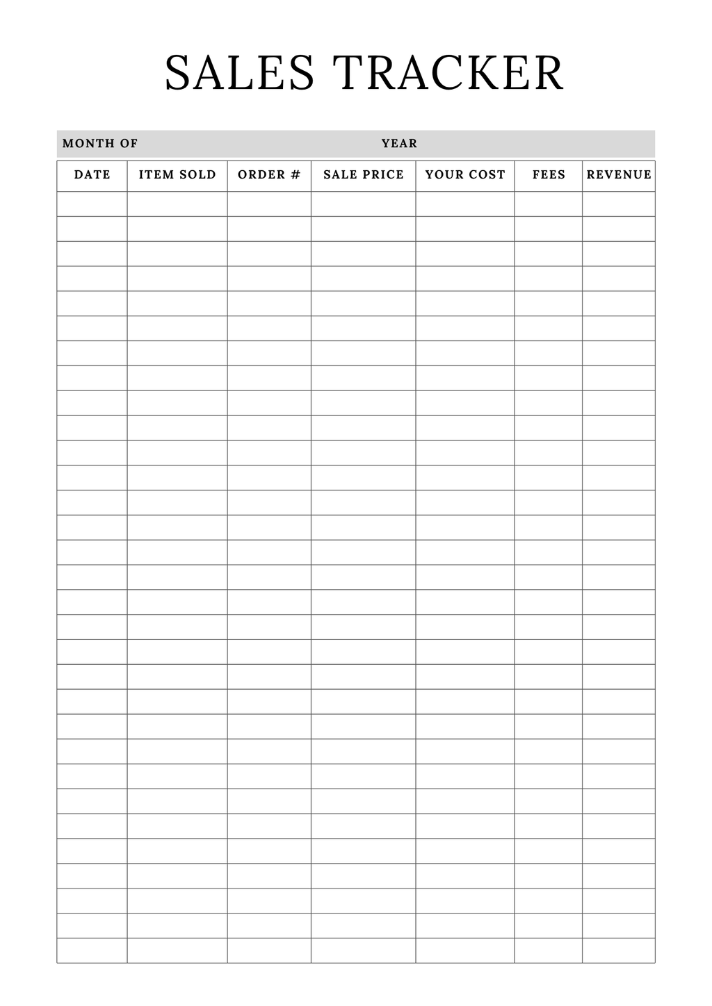 Complete Online Shop Planner