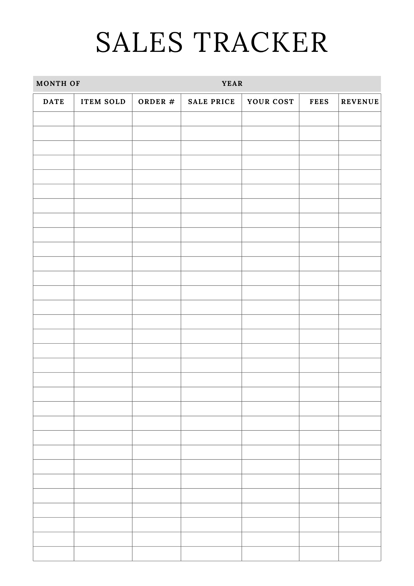 Complete Online Shop Planner