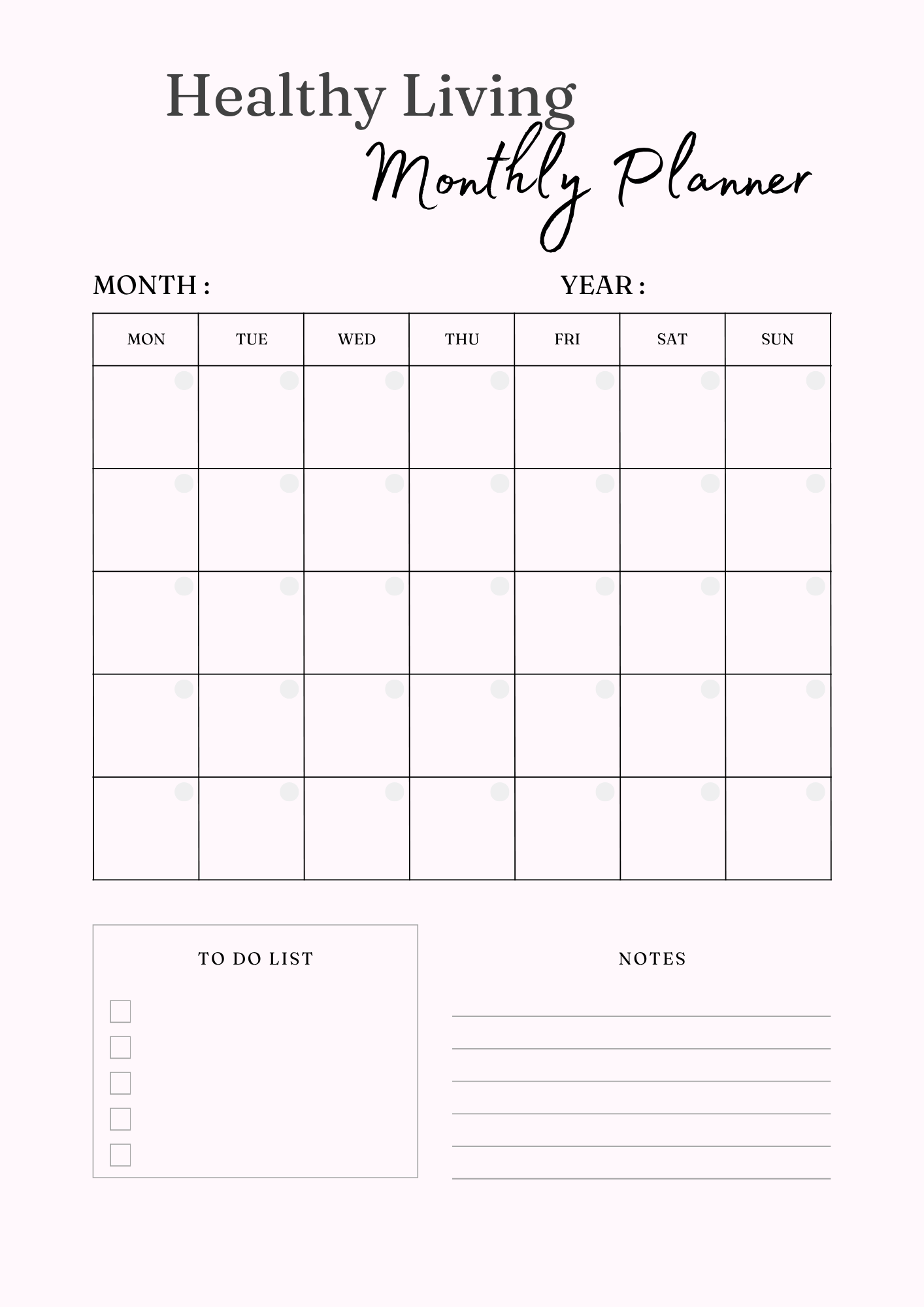 Healthy Living Journal