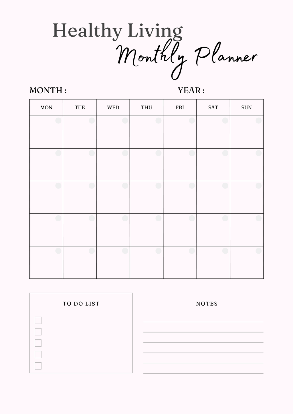 Healthy Living Journal