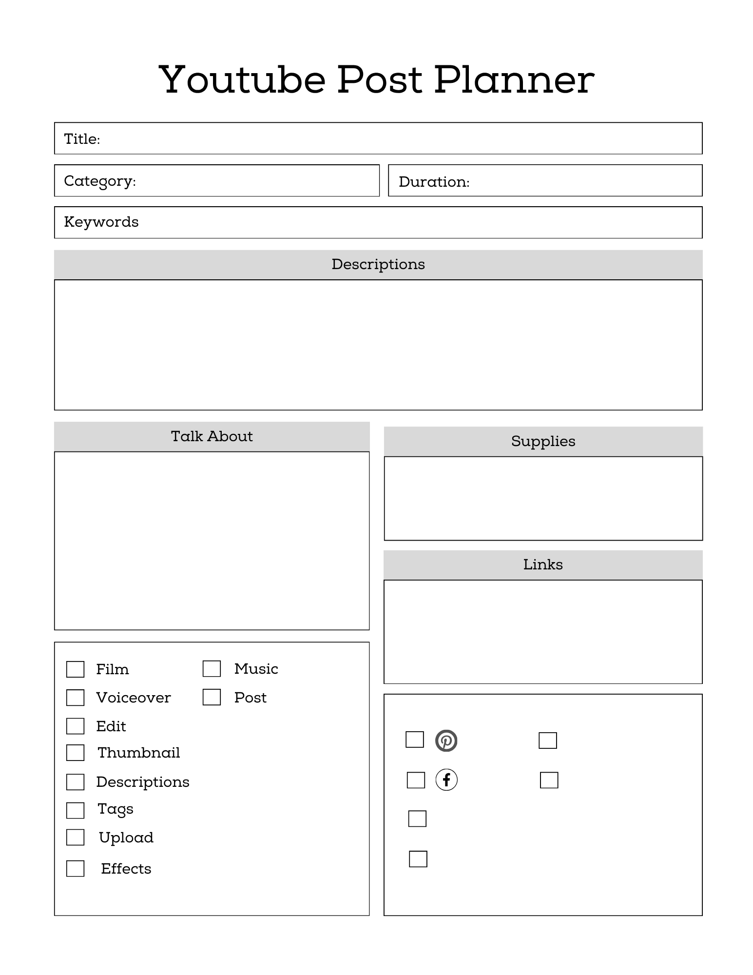 Social Media Post Planner