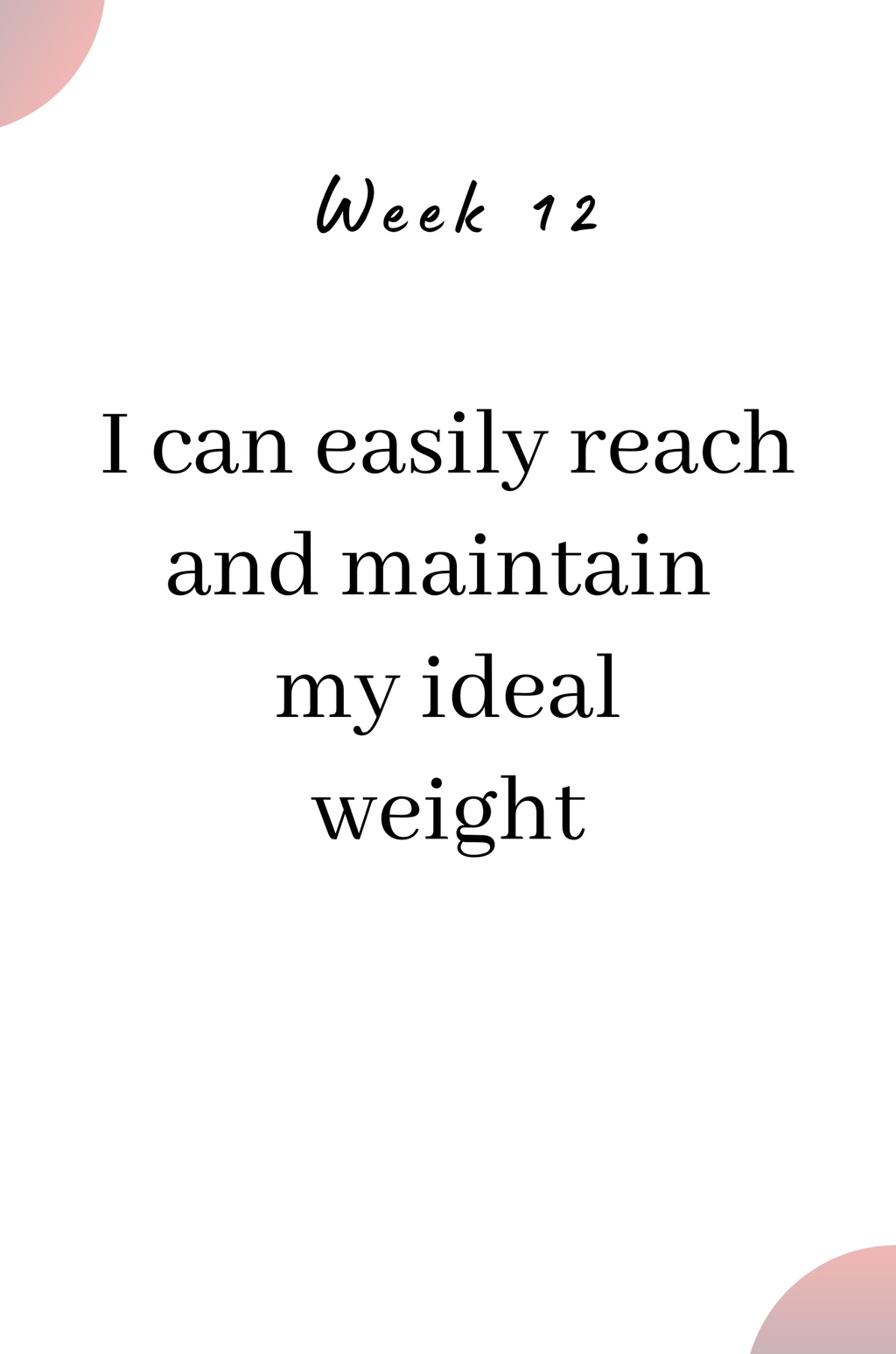 Transform 12 Weight Loss Planner