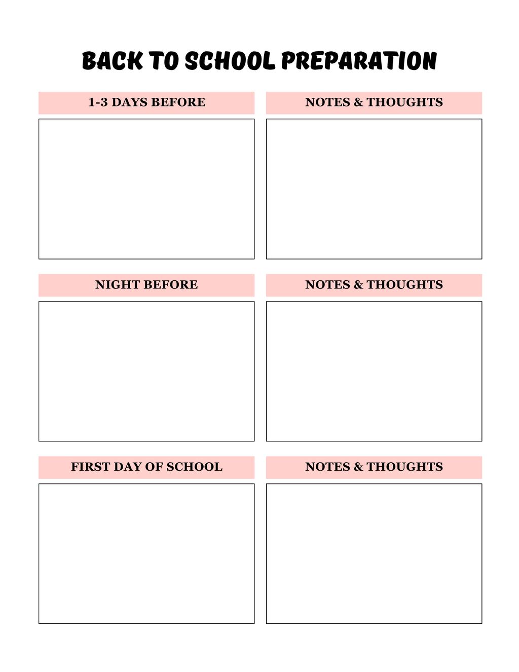 Back -to-school Planner