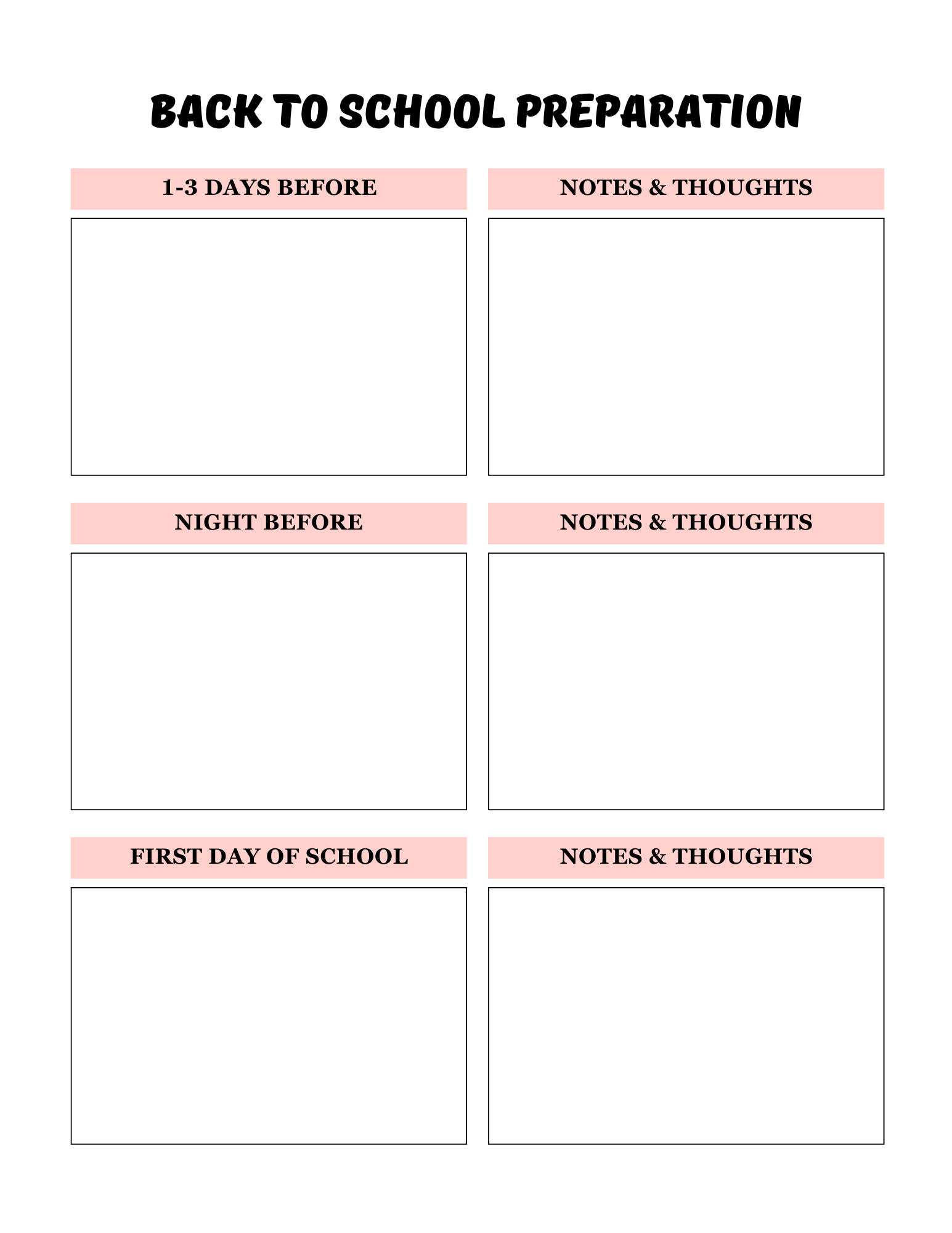 Back -to-school Planner