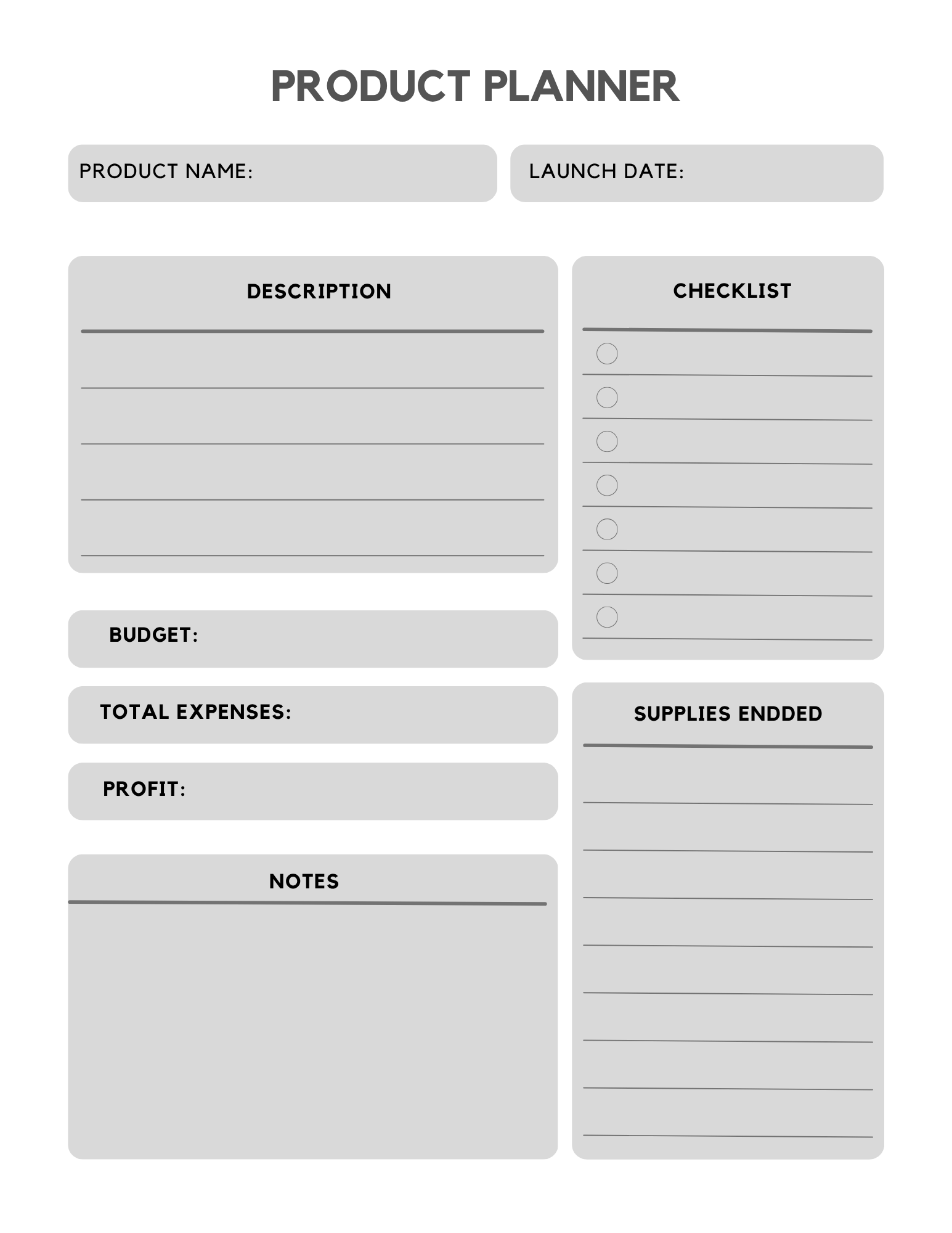 Small Business Planner