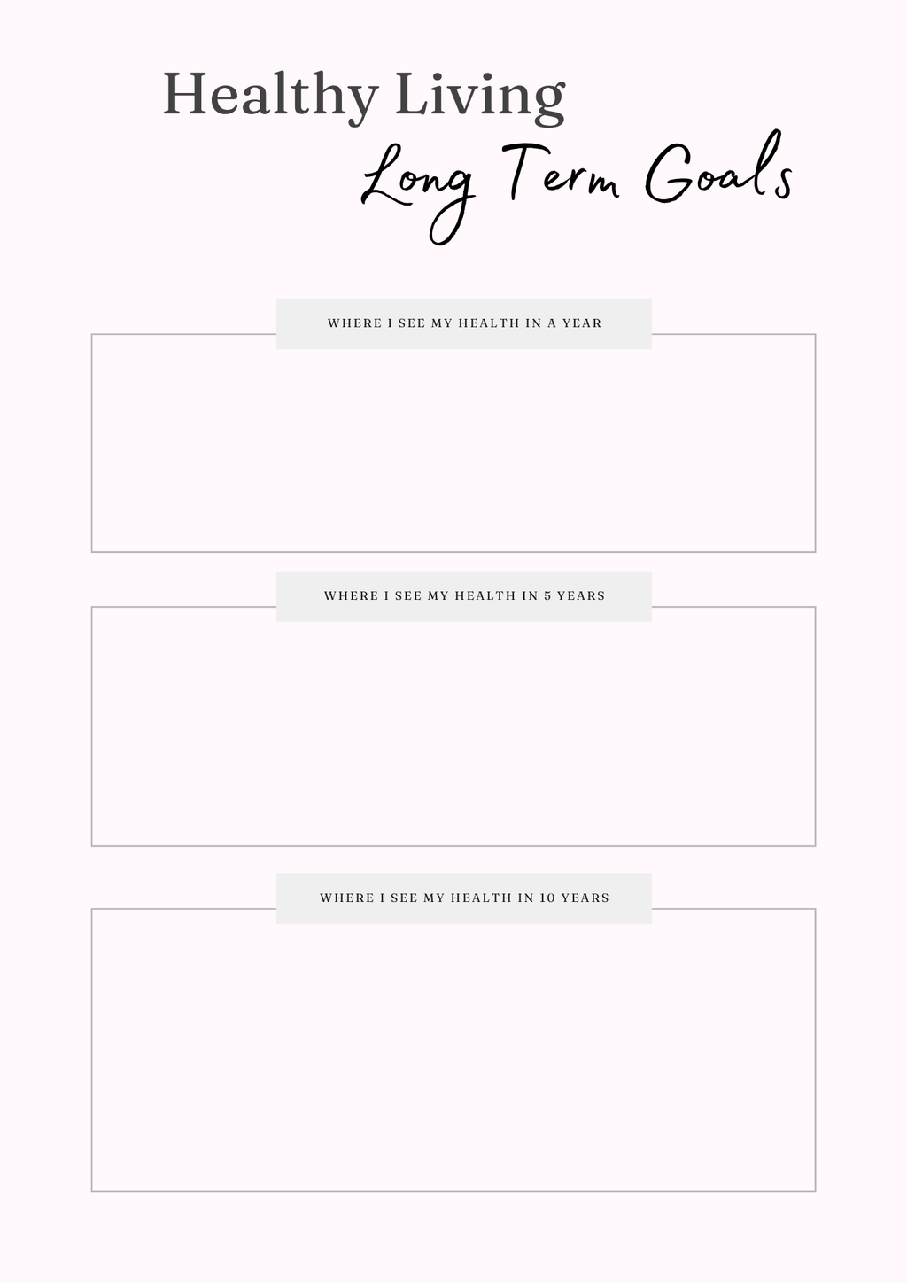 Healthy Living Journal