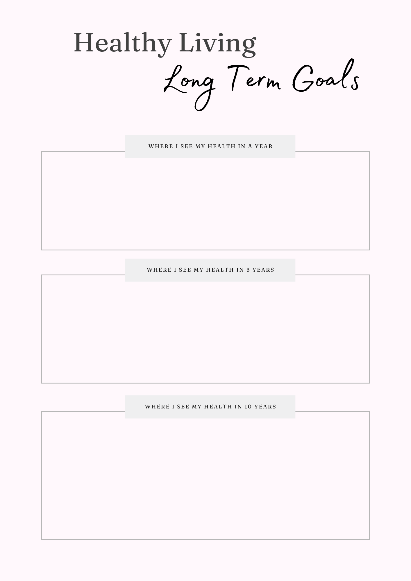 Healthy Living Journal