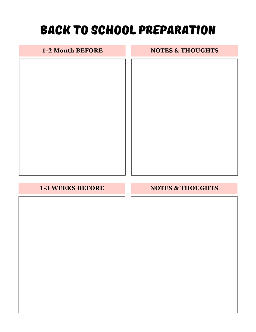 Back -to-school Planner