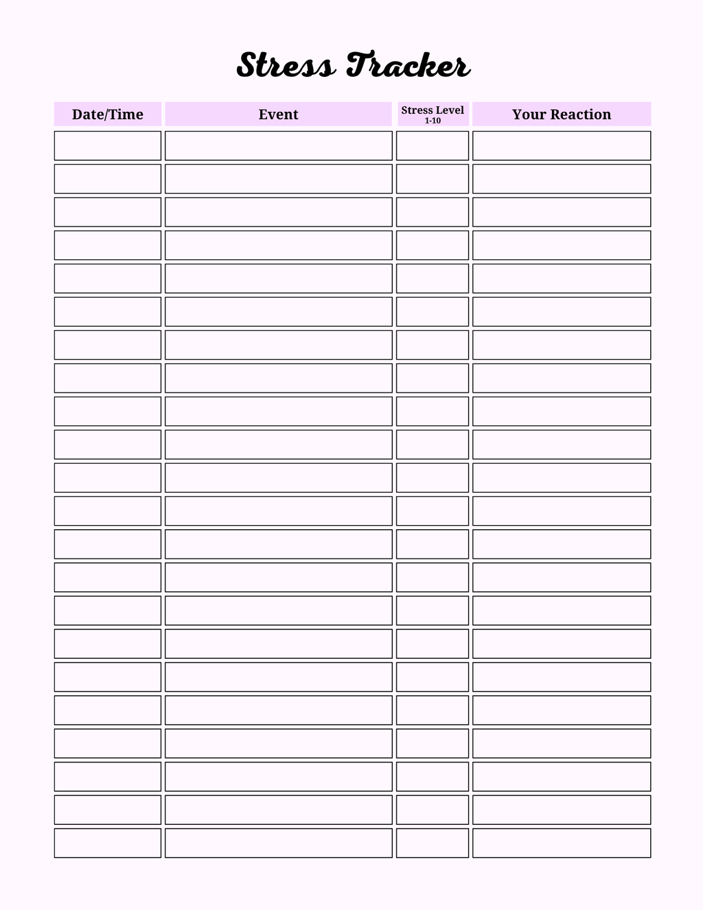 Colorful Self Care Planner