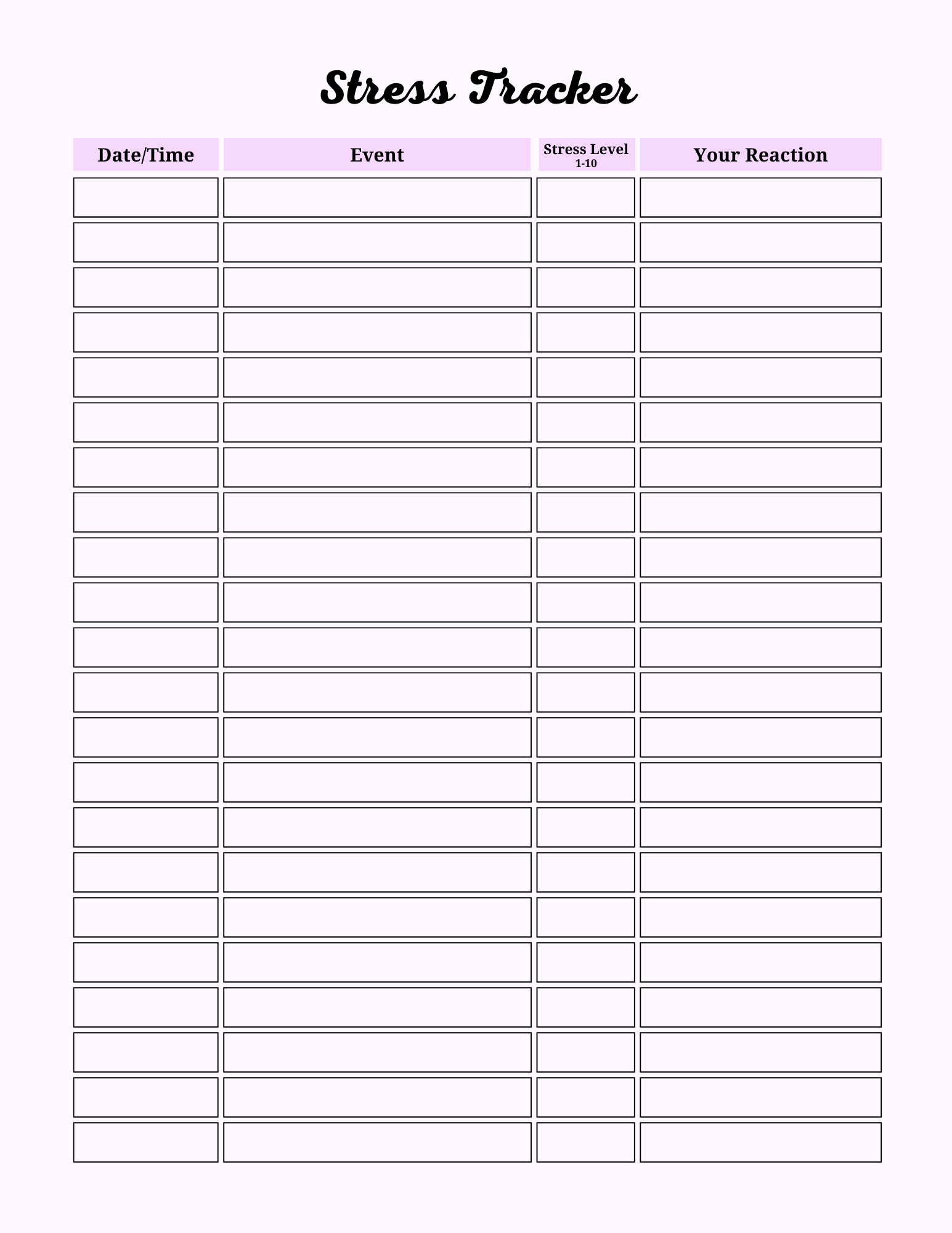Colorful Self Care Planner