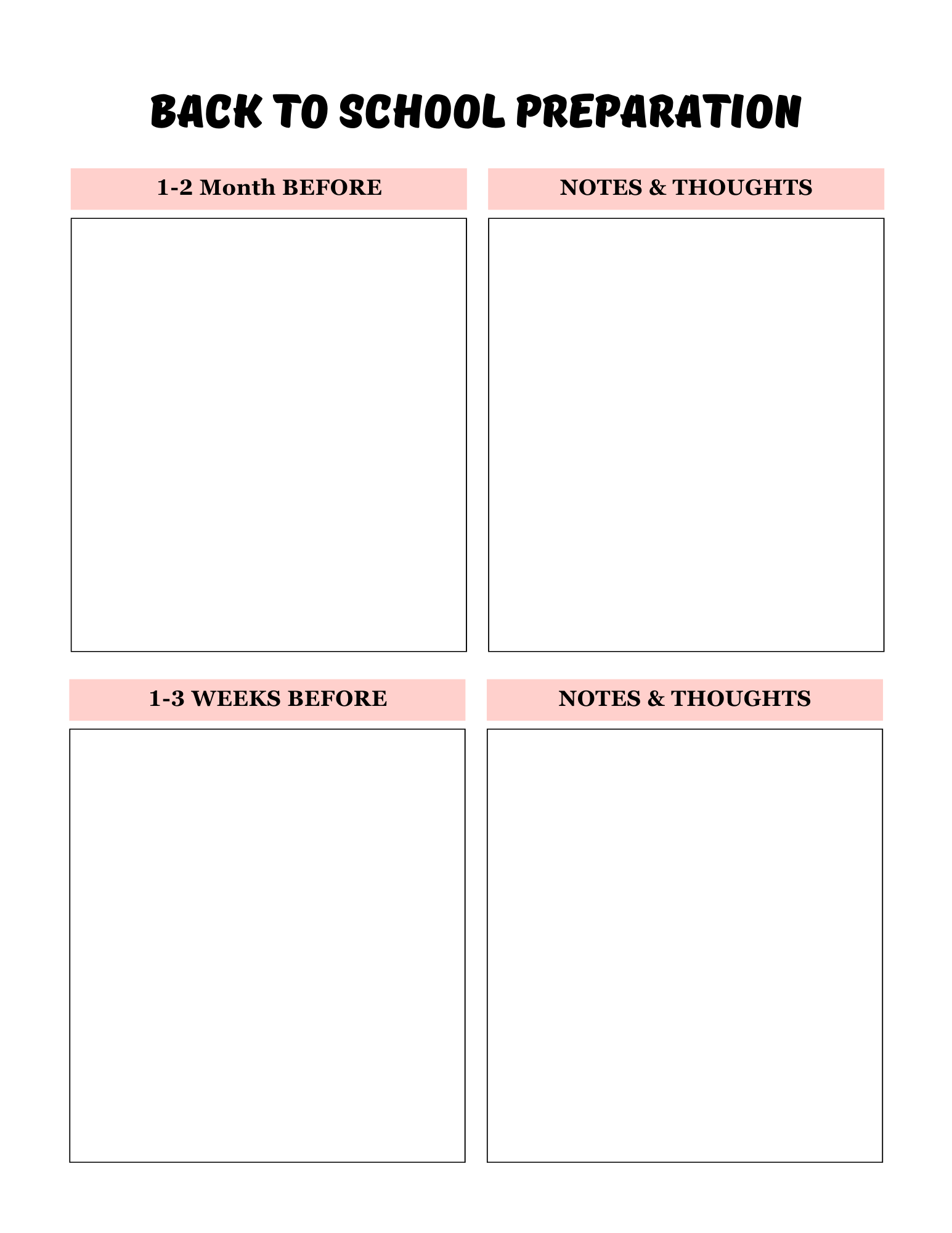 Back -to-school Planner