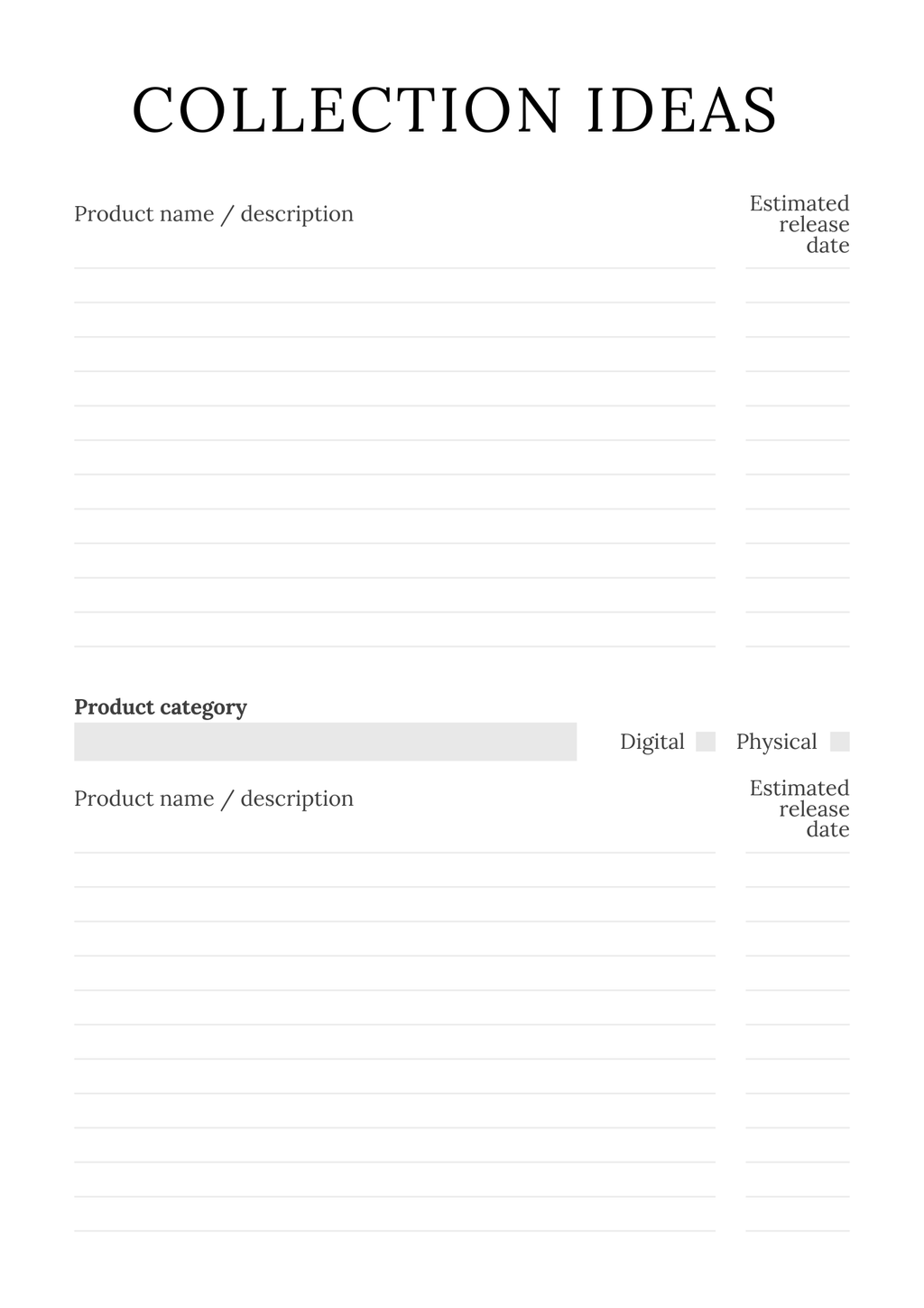 Handmade Business Planner