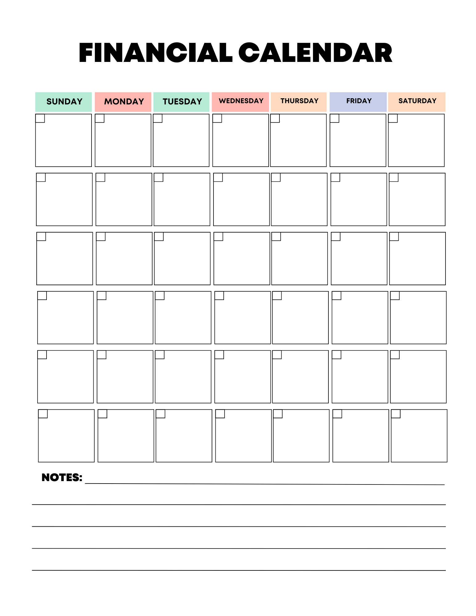 Vibrant Rainbow Budget Planner