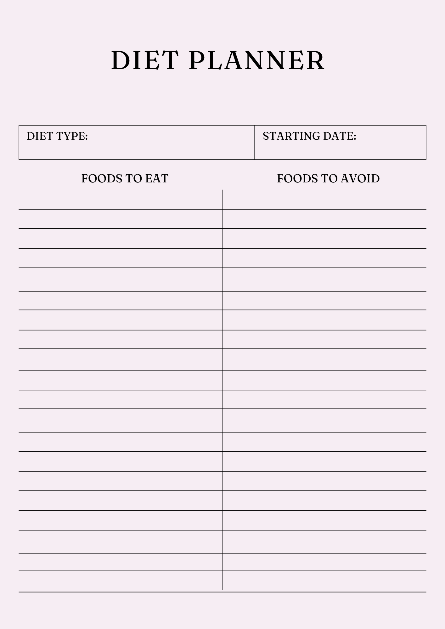 Ultimate Nutrition Wellness Planner