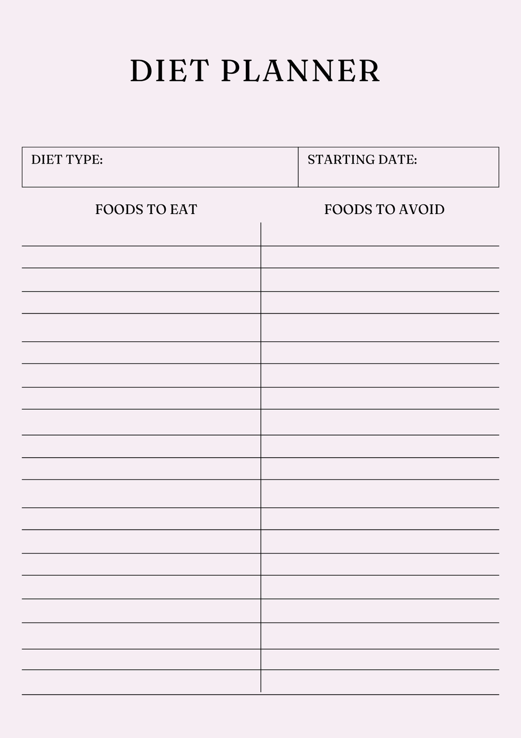 Ultimate Nutrition Wellness Planner