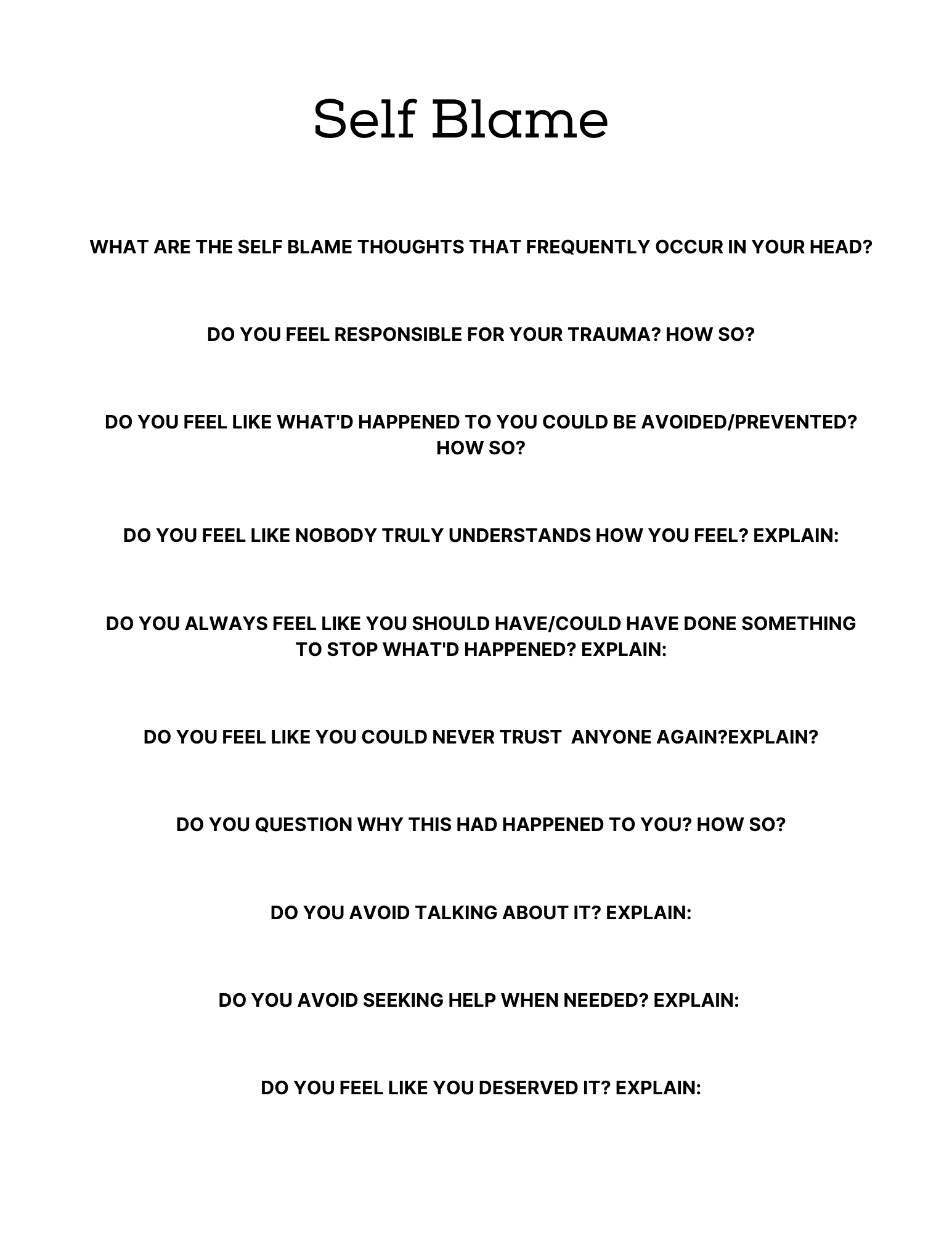 PTSD & Trauma Processing Workbook Colorful 65