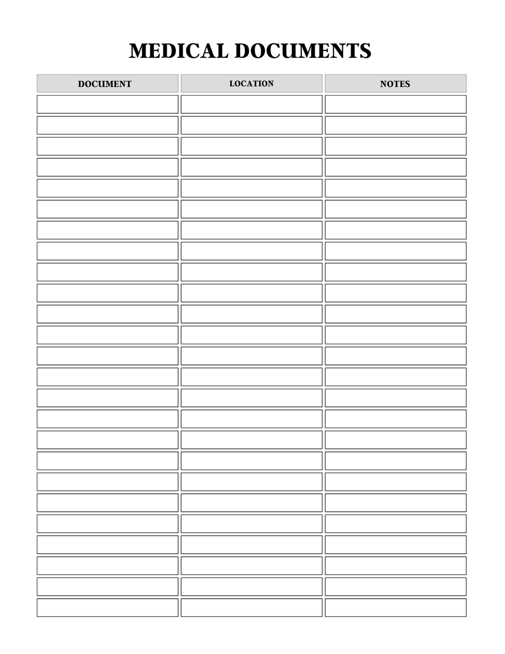 Comprehensive Health Care Planner