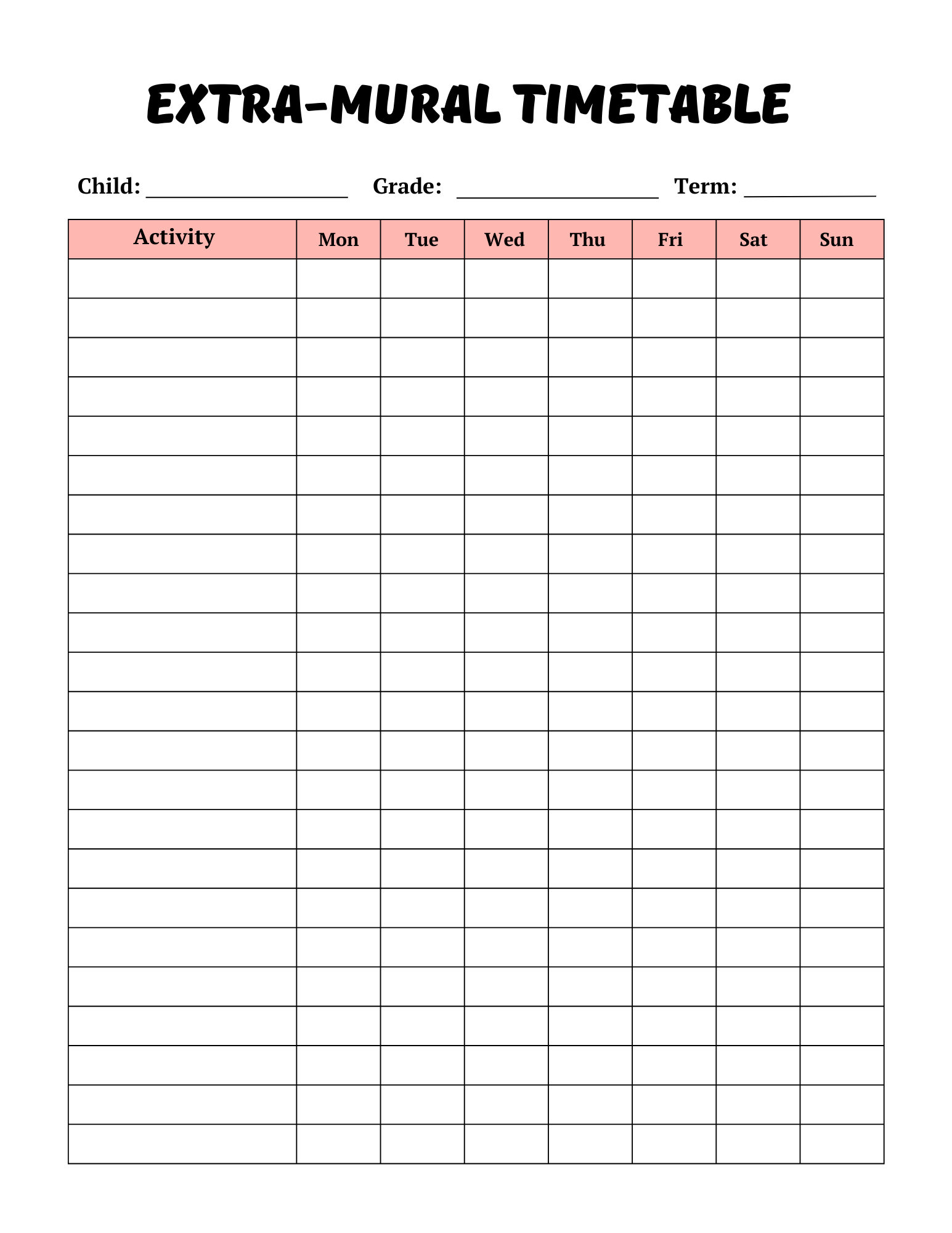 Back -to-school Planner